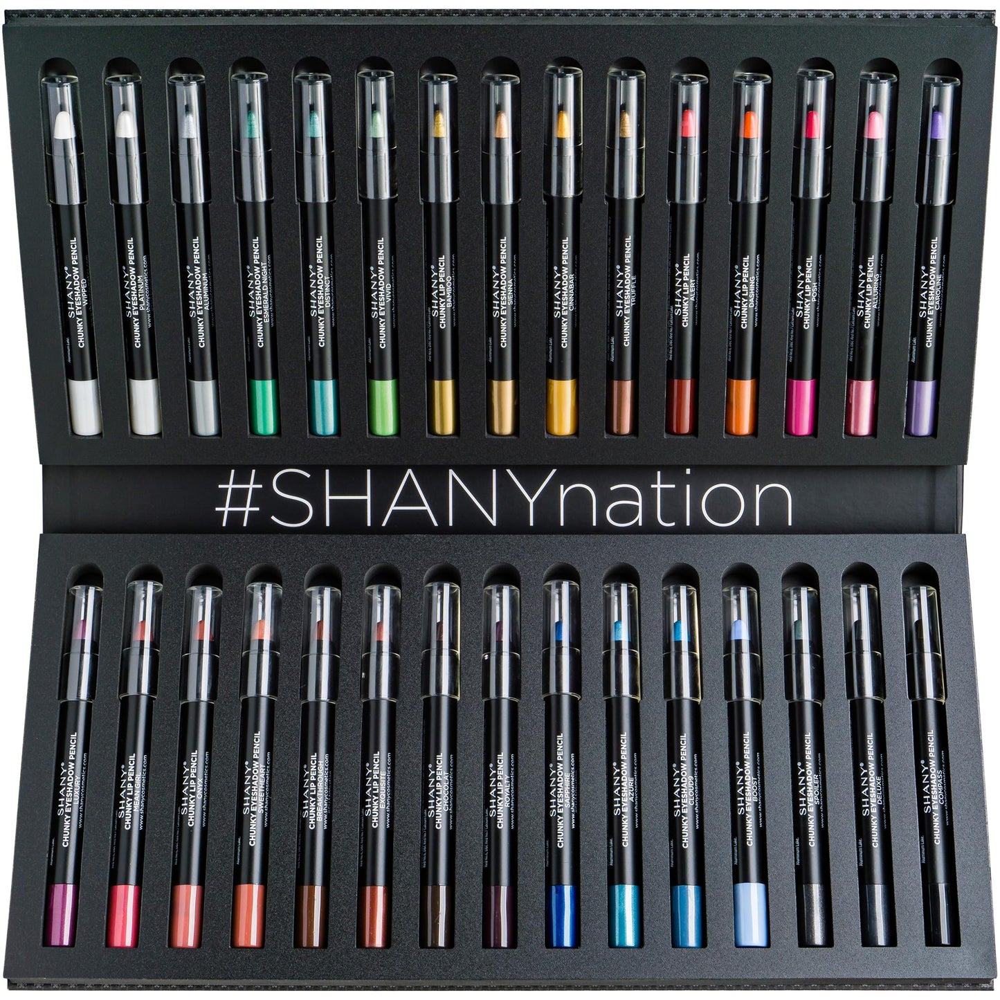 SHANY Chunky Eyeshadow Pencils – 30-Color Multi-Use Set with Aloe Vera & Vitamin E