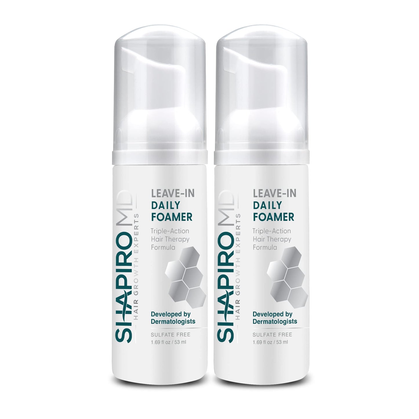 Shapiro MD Hair Growth Experts Leave-In Foam | Dermatologist-Developed DHT-Fighting Vegan Formula (2 Month Supply)