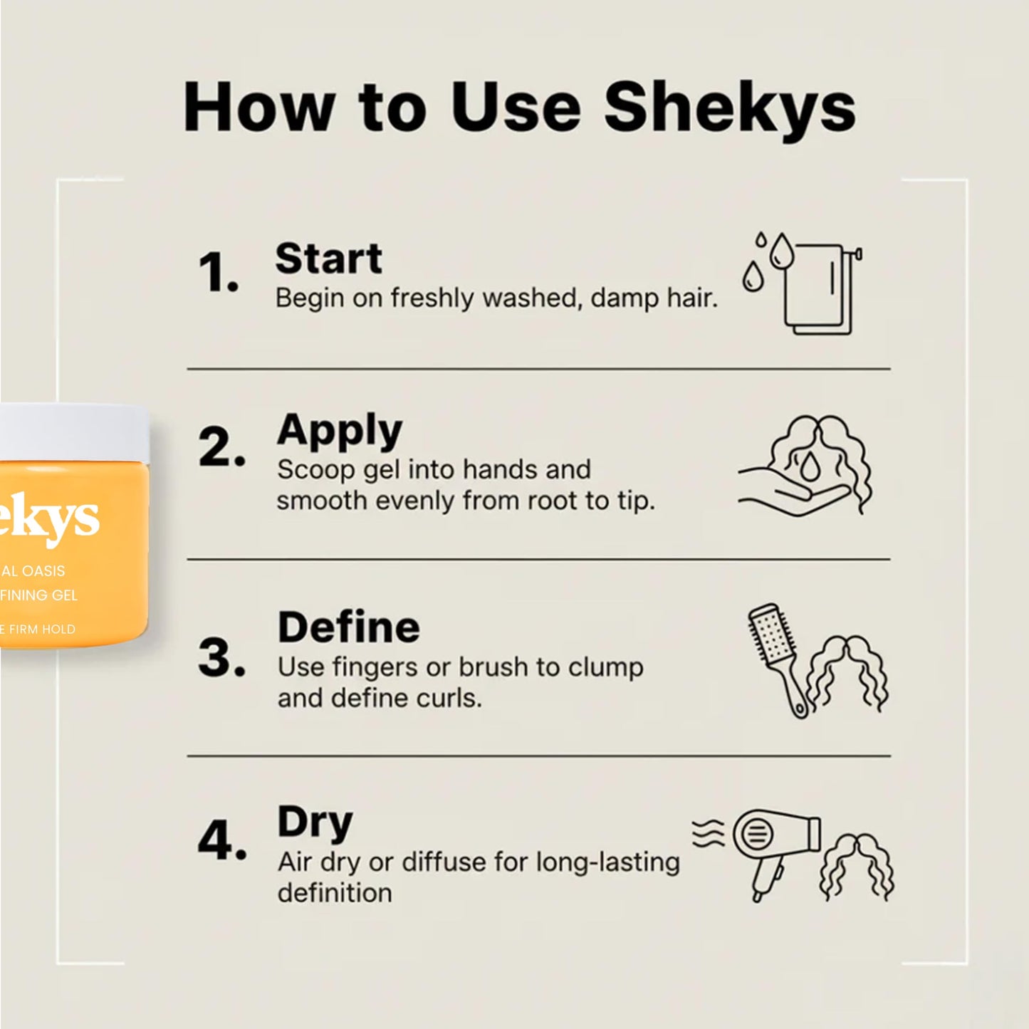 Shekys Anti-Humidity Frizz-Free Strong Hold Gel | Strong Hold, No Crunch | All Curl Types - Curly & Coily (1pc) | Fsmtpdam
