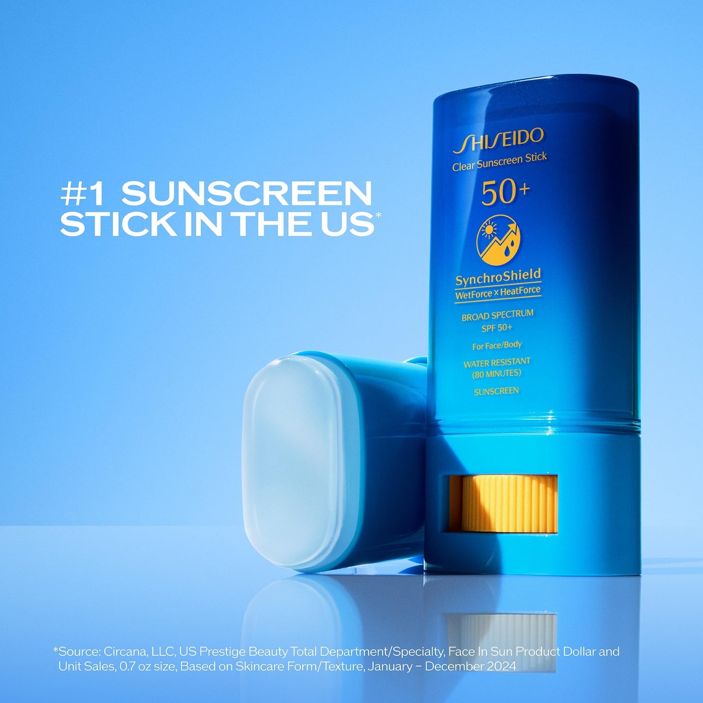 Shiseido Clear Sunscreen Stick SPF 50+ – Invisible, Makeup-Friendly UV Protection