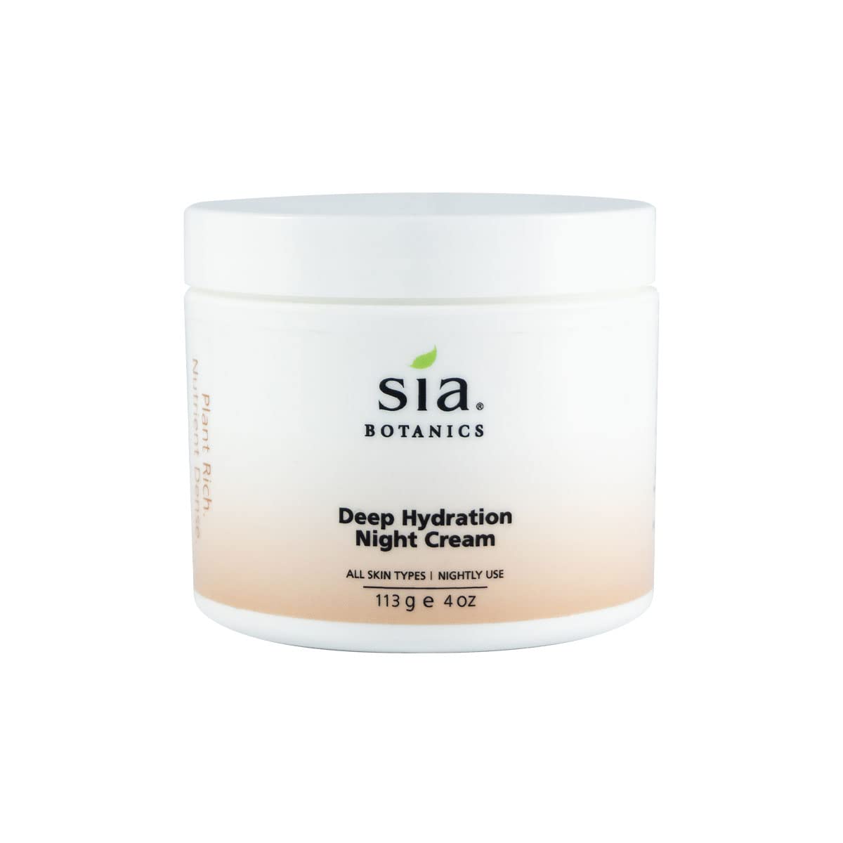 Sia Botanics Deep Hydration Night Cream – Jojoba, Evening Primrose & Vitamin E | 118ml/4oz