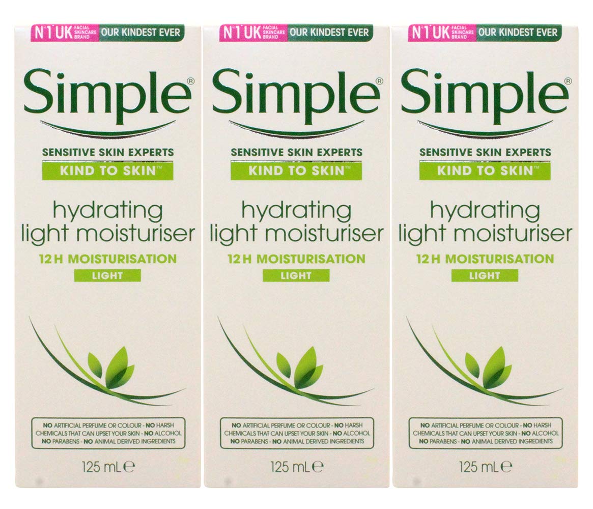 Simple Skin Hydrating Moisturizer – 12-Hour Moisture, Sensitive Skin, 4.2 oz (Pack of 3)