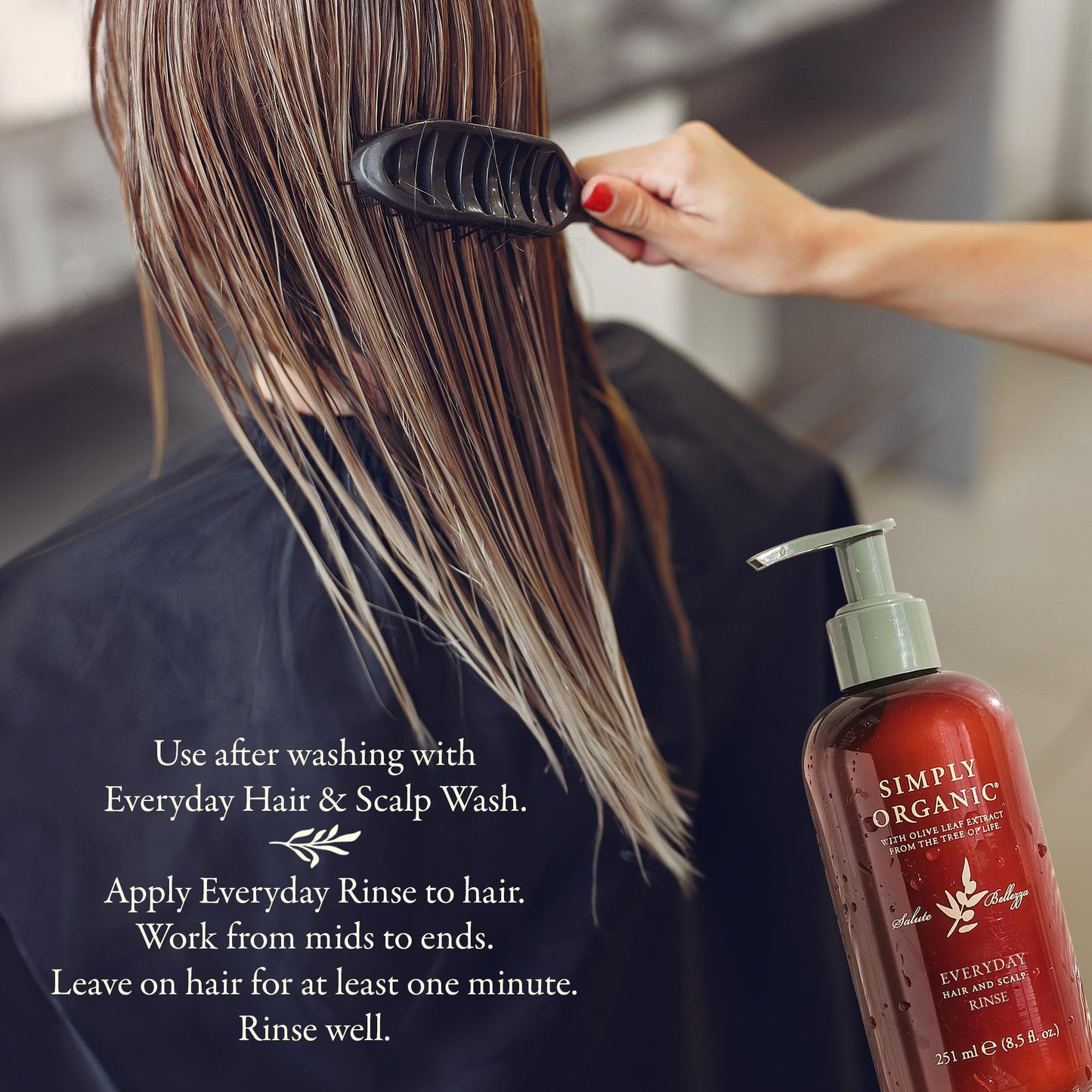 SIMPLY ORGANIC Hair & Scalp Rinse Daily Conditioner – Made in Italy, All Natural