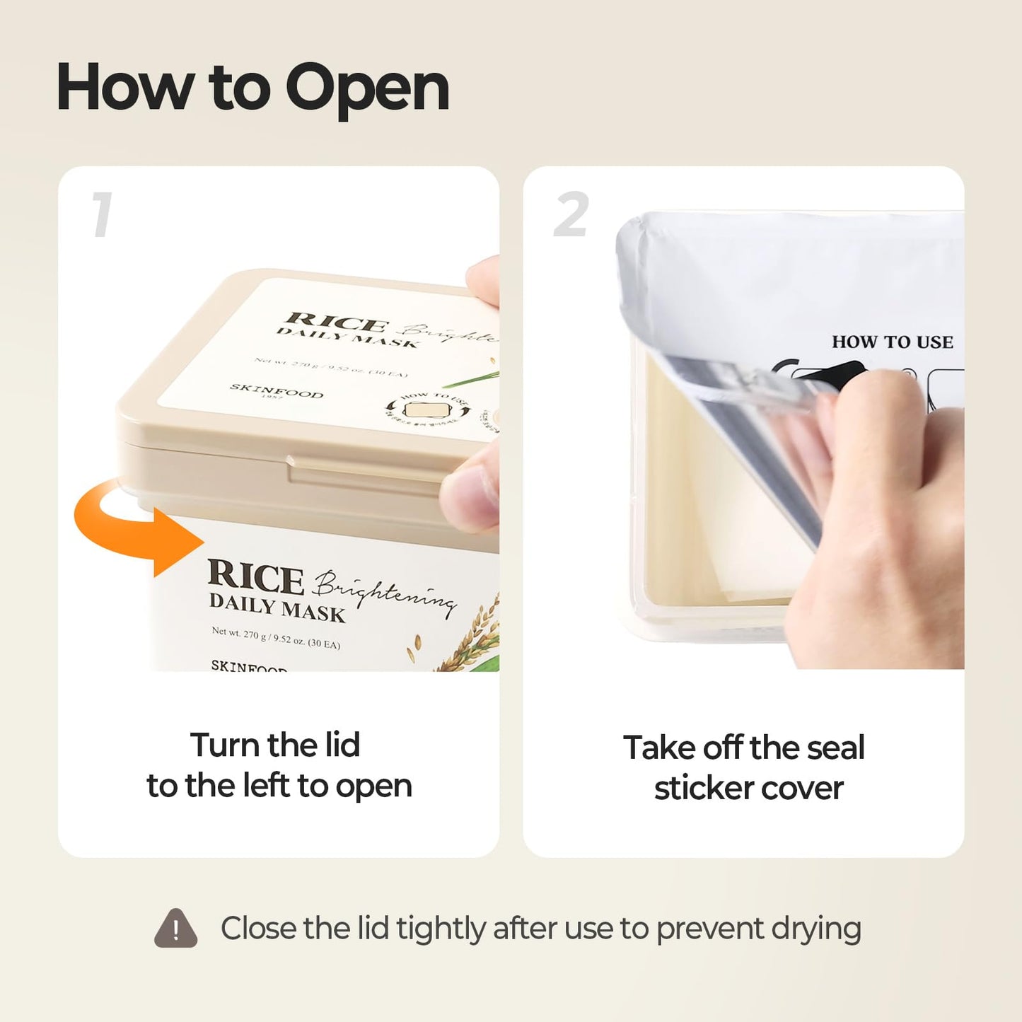 SKINFOOD Rice Daily Sheet Mask | 5-Minute Hydration, Firming & Glass Skin (Bulk Pack 30)