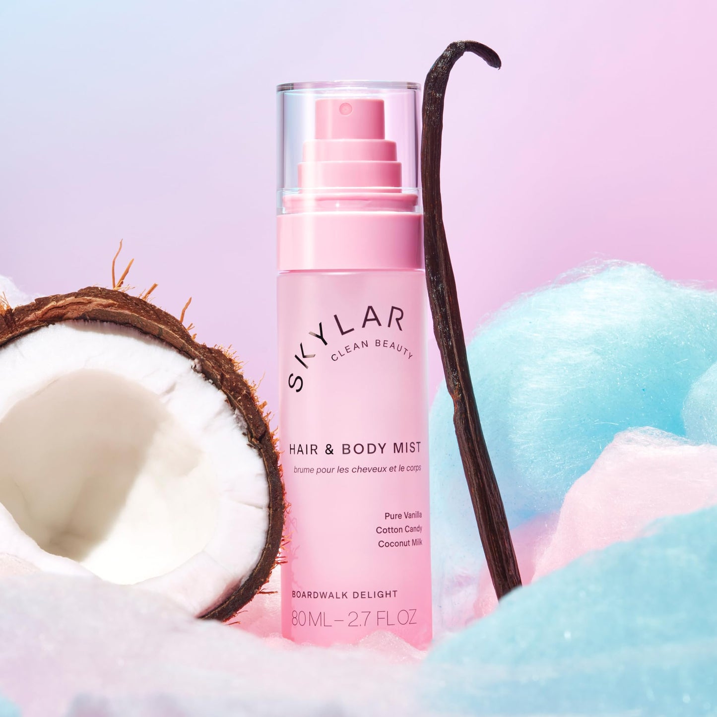 Skylar Boardwalk Delight Hair & Body Mist | Hypoallergenic, Clean Fragrance | Vegan & Cruelty-Free | 80 ml
