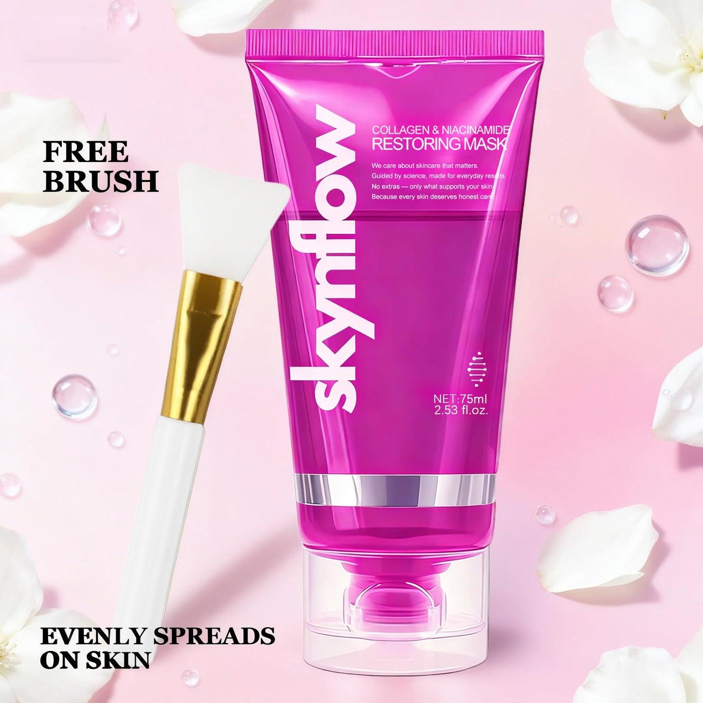 Skynflow Collagen Mask - Overnight Peel-Off Gel for Hydration, Elasticity & Firmness