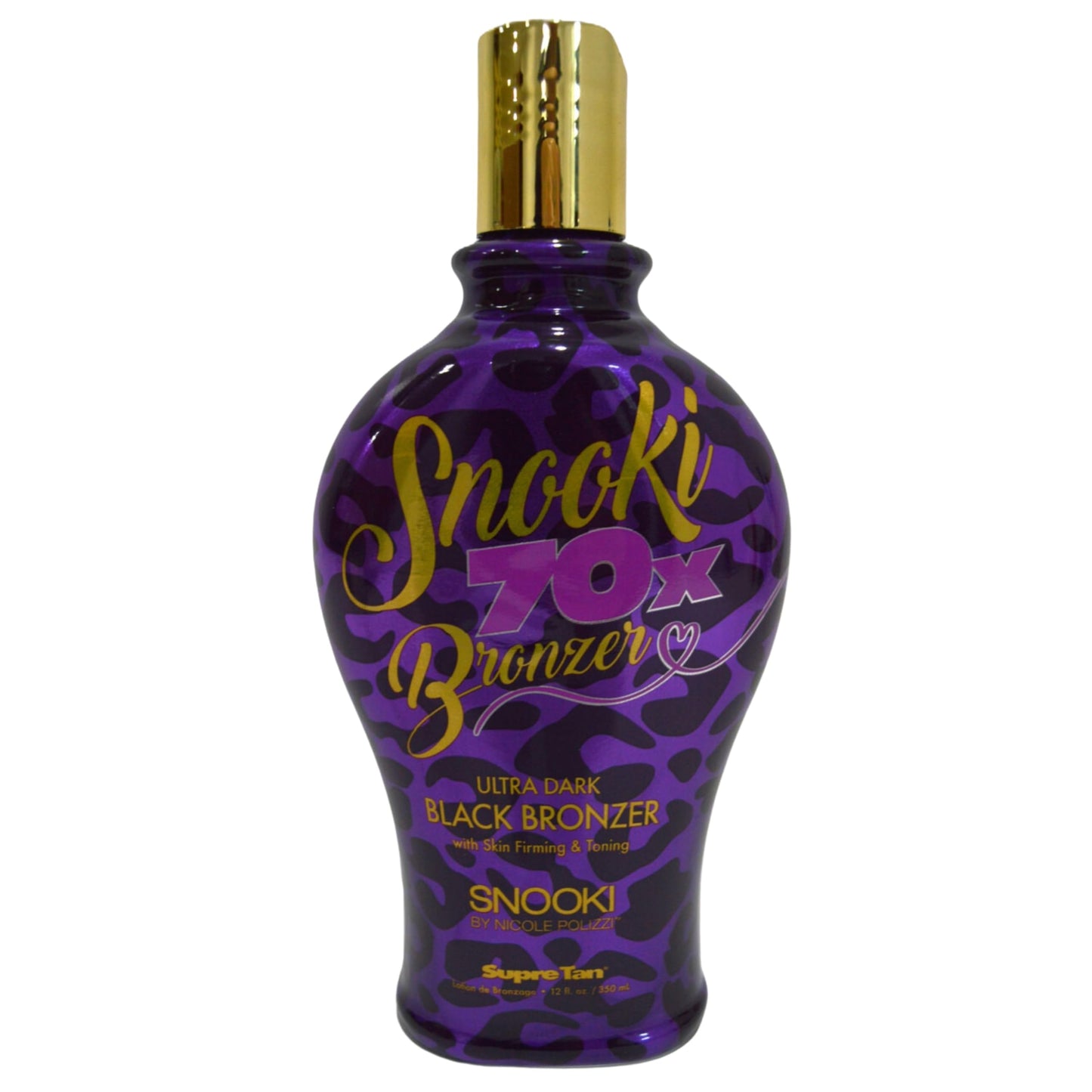 Supre Snooki Ultra Dark 70X Black Bronzer Tanning Lotion – 12 oz, Paraben & Gluten Free