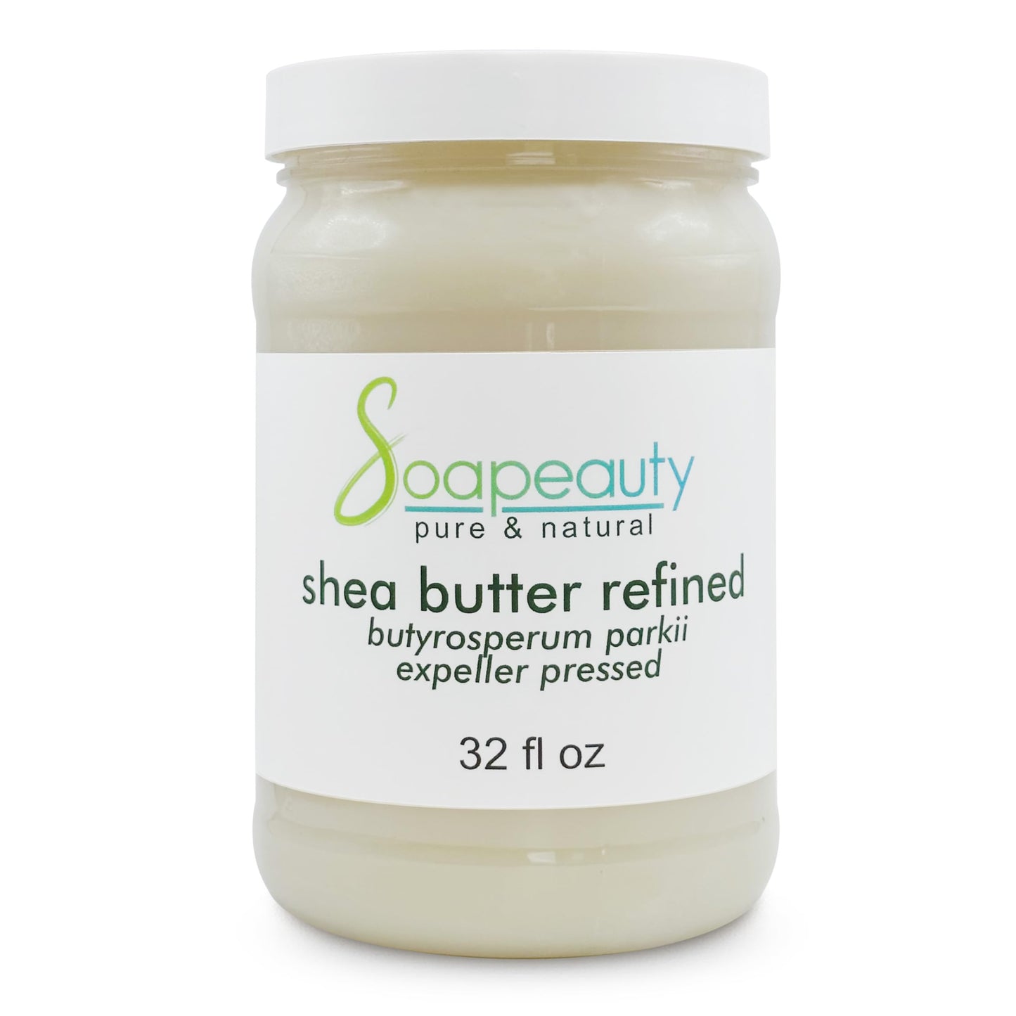 Soapeauty 100% Pure Refined Shea Butter – Odorless, Expeller-Pressed, 32 oz