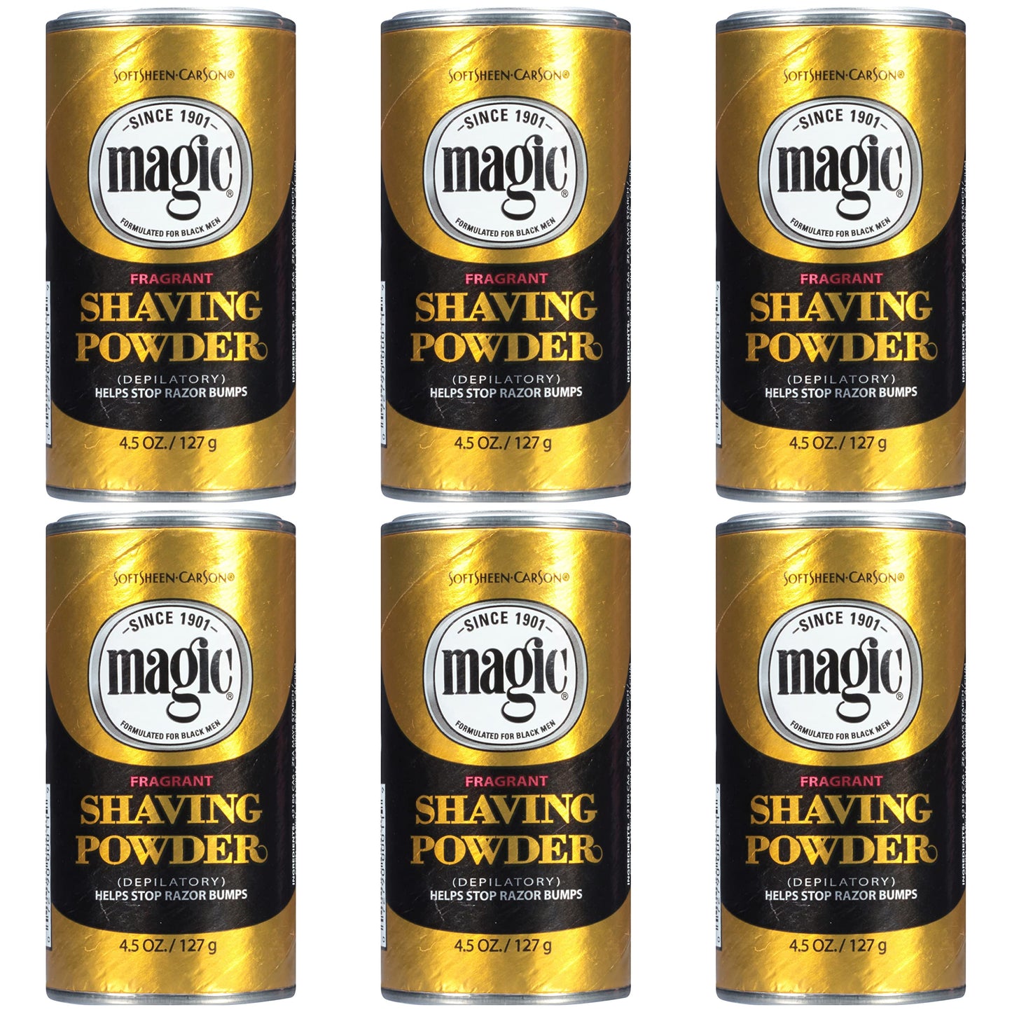 SoftSheen Magic Razorless Shaving Powder for Men – 6 Pack, 27 oz