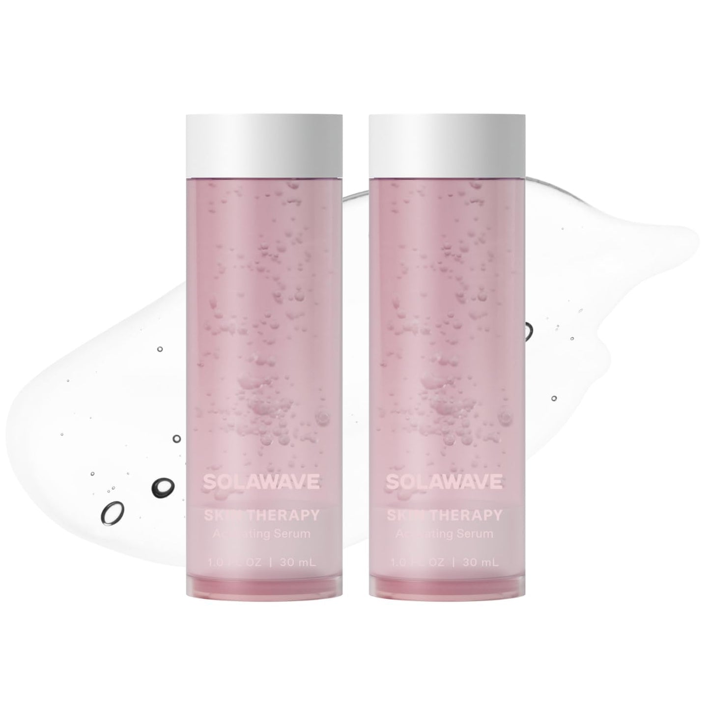 SolaWave Skin Therapy Activating Serum with 2-Pack Refills | Hydrating Red Light Therapy & Microcurrent Support