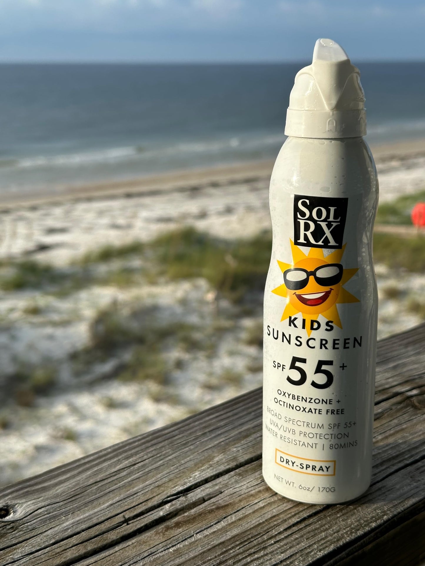 SolRX SPORT Kid's Spray SPF 55+ - Reef-Friendly Broad Spectrum Sunscreen for Face & Body (Pack of 2)