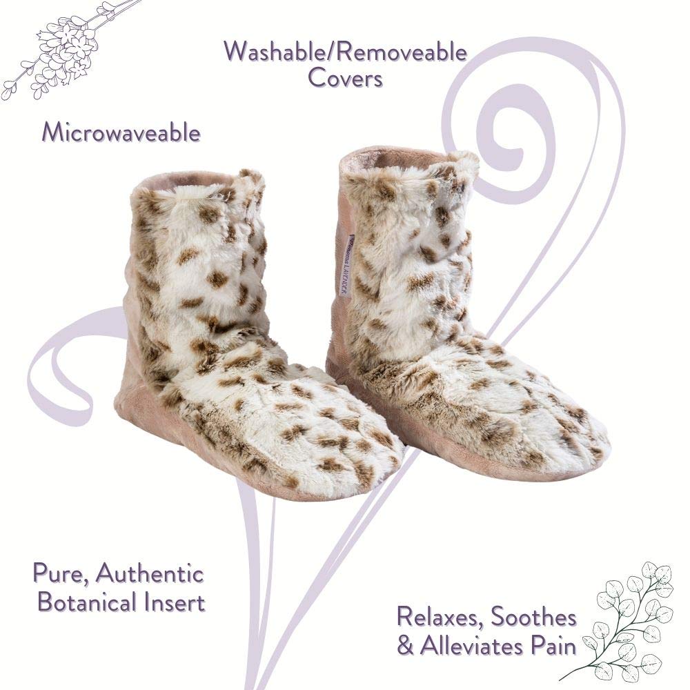 Sonoma Lavender Spa Booties – Microwavable Heated Slippers with Lavender Aromatherapy Arctic Circle