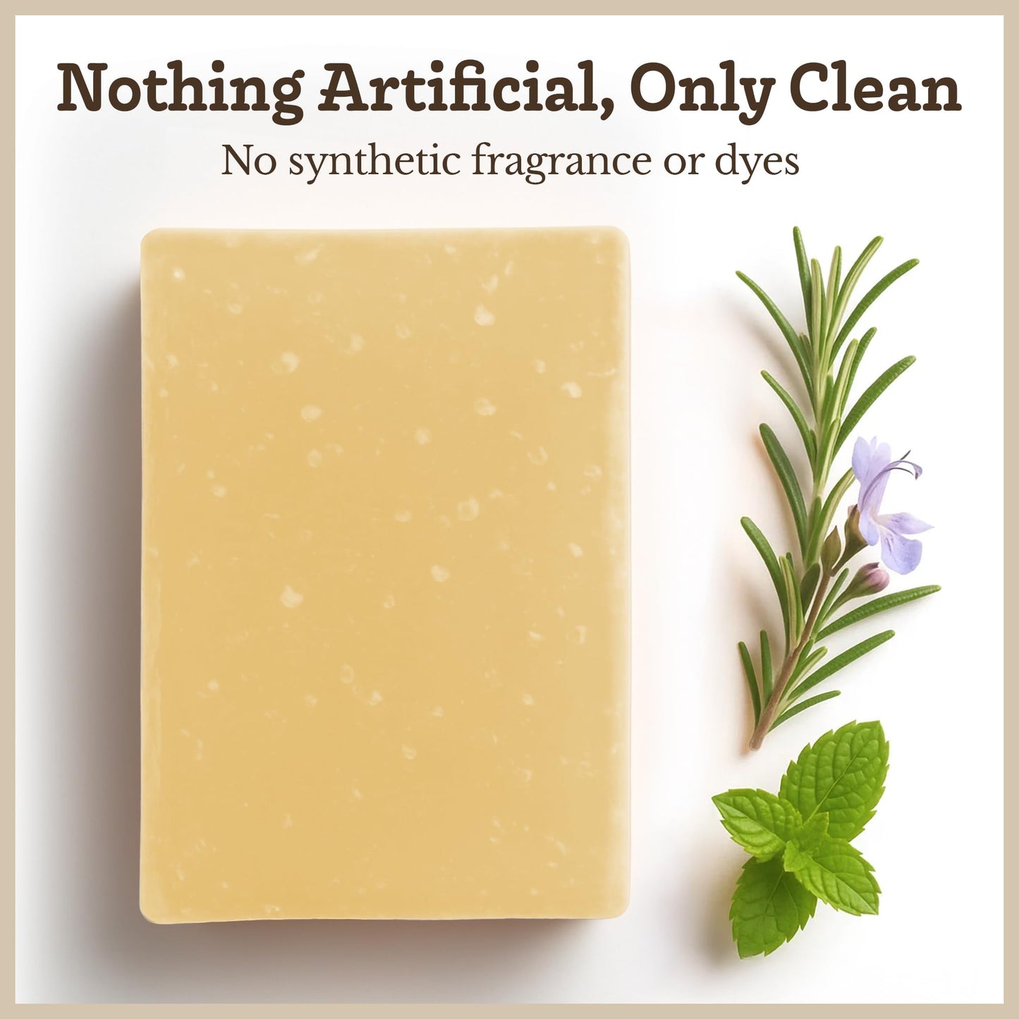 Southern Natural Goat Milk Soap Bar (3 Pack) – Tea Tree Peppermint for Dry, Sensitive Skin