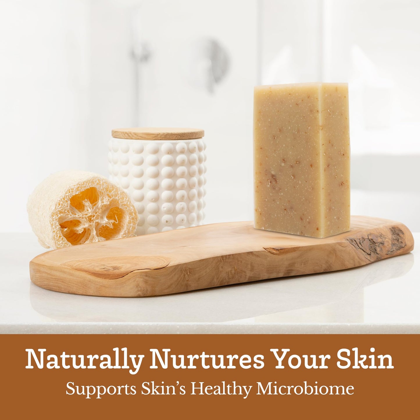 Southern Natural Oatmeal Soap Bar (3 Pack) – Unscented Goat Milk for Dry, Sensitive Skin