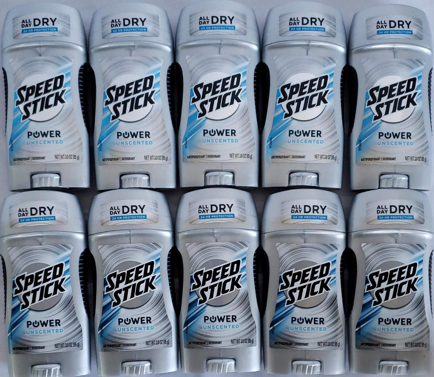 Speed Stick Power Unscented Anti-Perspirant Deodorant 3 oz – Pack of 10