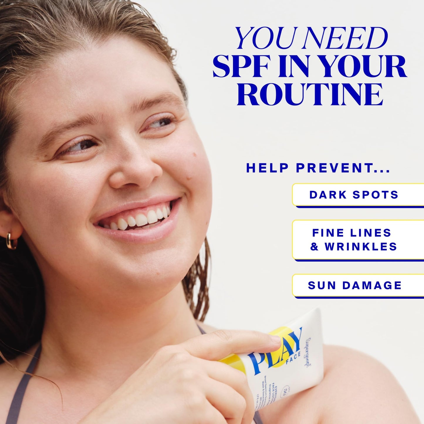 Supergoop! PLAY Everyday Face Lotion SPF 50 – Lightweight, Fragrance-Free Sunscreen
