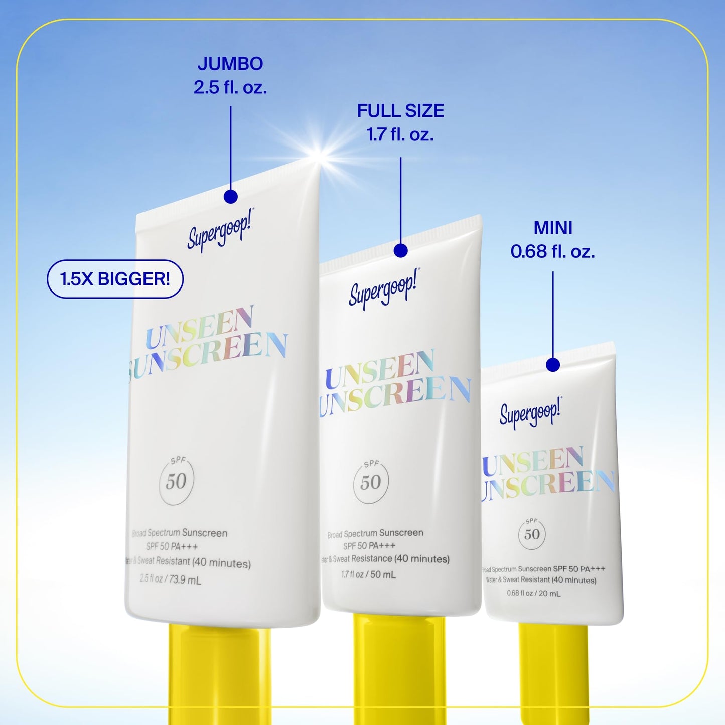 Supergoop! Unseen Sunscreen SPF 50 – Clear, Invisible Makeup-Gripping Primer