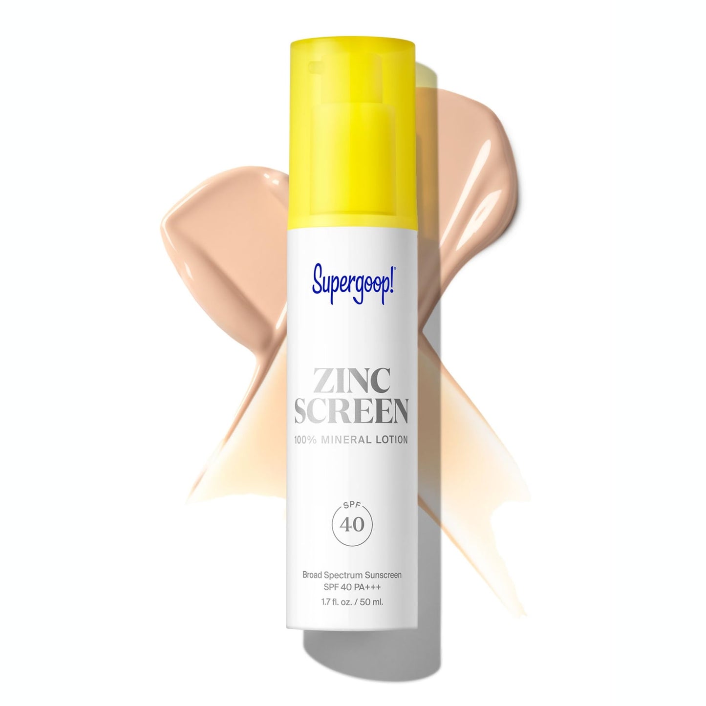 Supergoop! Zincscreen SPF 40 PA+++ Mineral Face Lotion with Pink Hue – Non-Nano Zinc Oxide