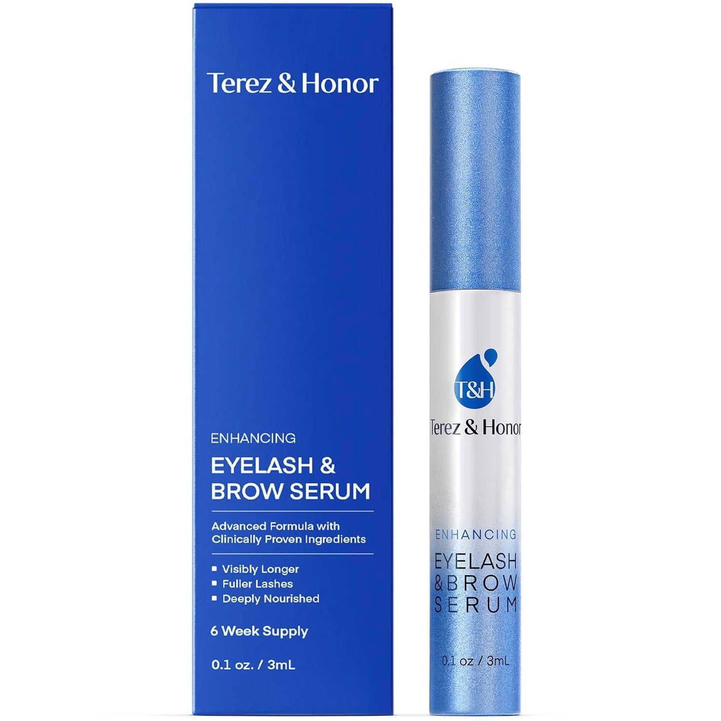 TEREZ & HONOR Advanced Eyelash & Brow Serum – Thicker, Longer Lashes & Brows (3mL)