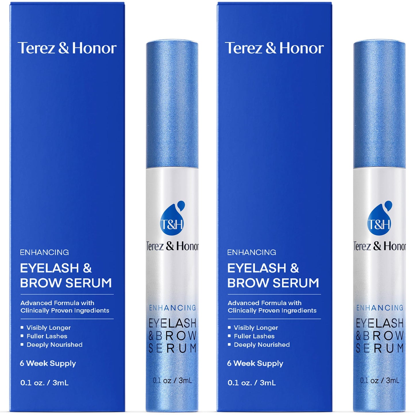 TEREZ & HONOR Advanced Eyelash & Eyebrow Serum – 2 Pack