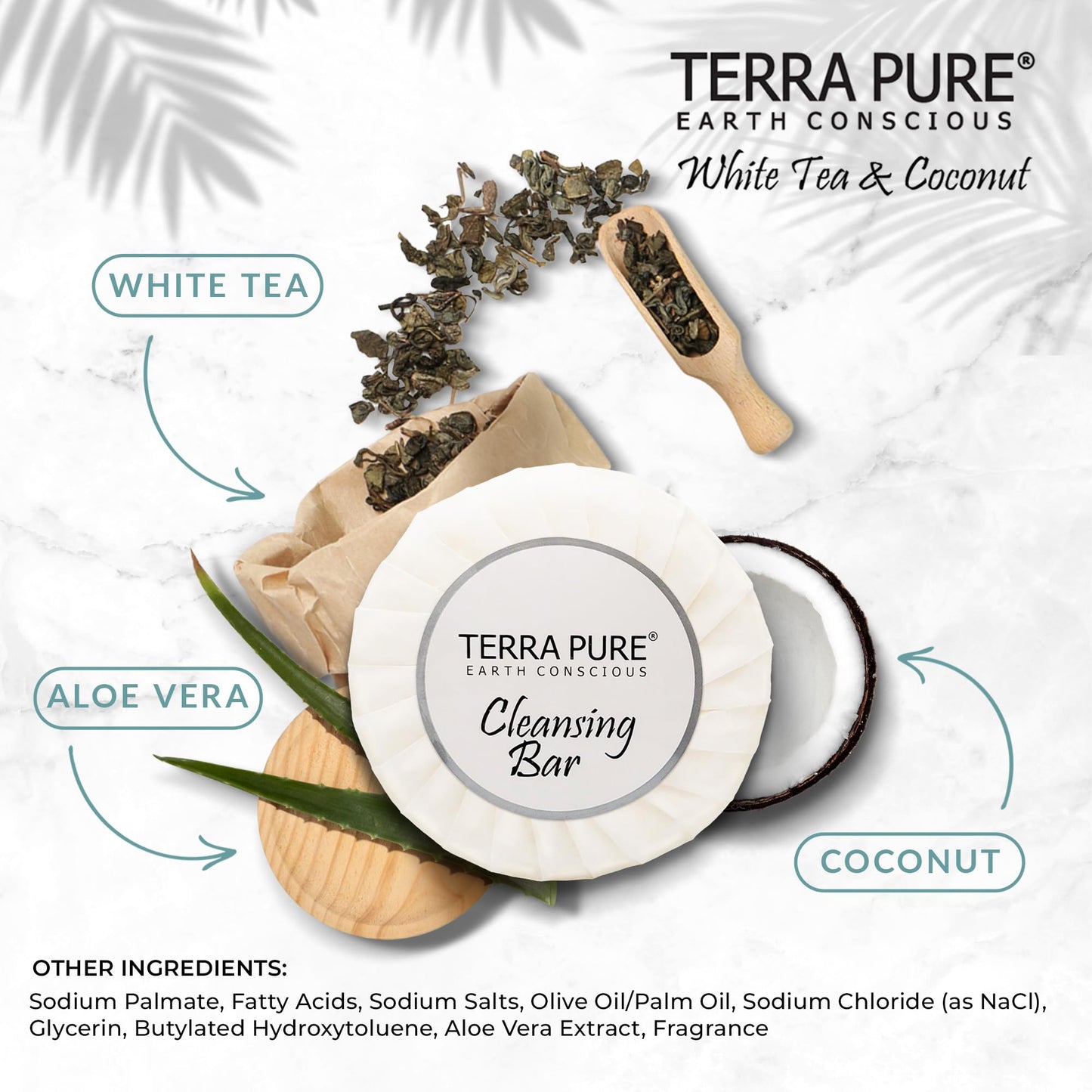 Terra Pure Travel Size Hotel Bar Soap – 100 Count, Aloe & Olive Oil
