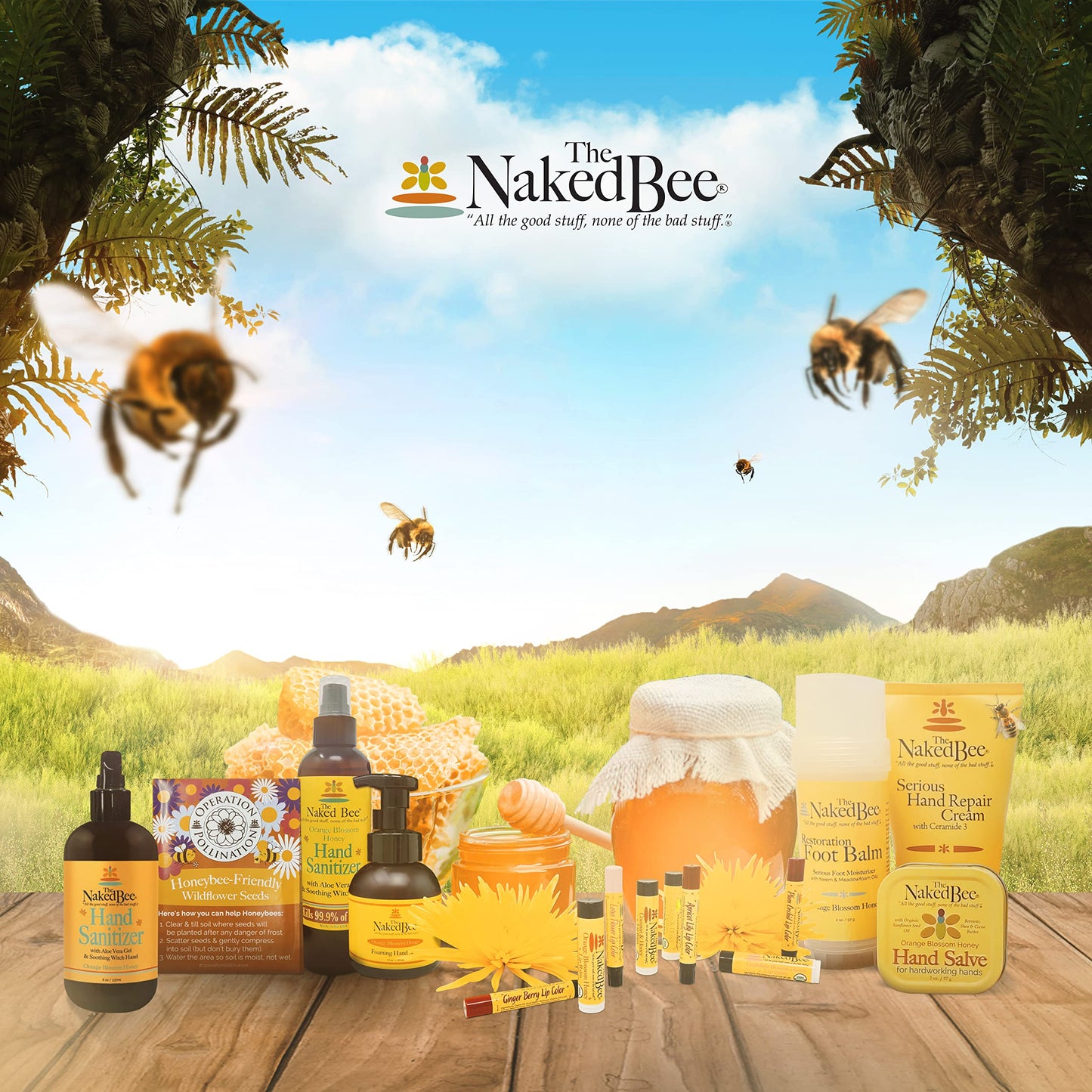 The Naked Bee 3-Pack Hand & Body Lotion — Orange Blossom, Grapefruit & Coconut Honey (6.7 oz each)