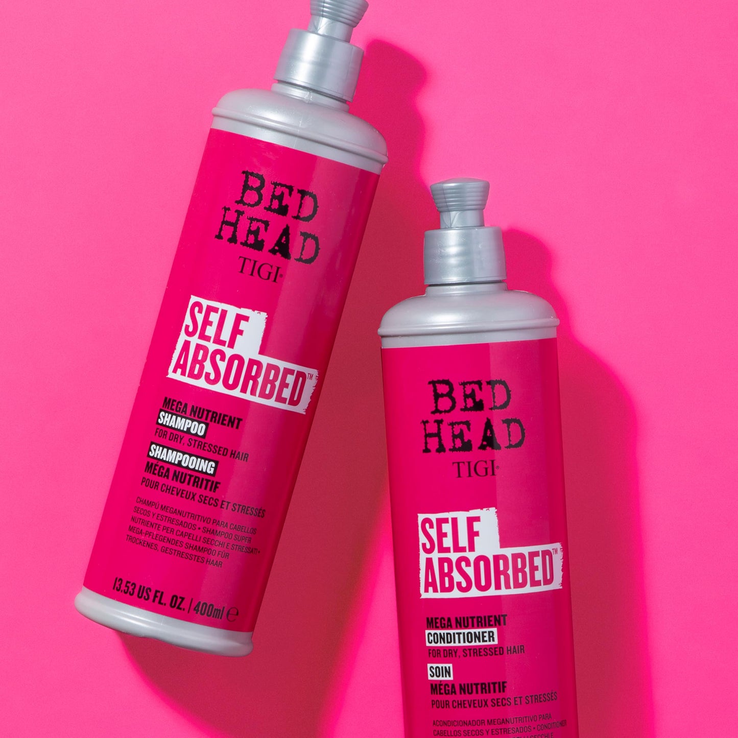 Bed Head by TIGI Self Absorbed Shampoo & Conditioner Set — Nourishing Dry Hair, Frizz Control (2 Pack)