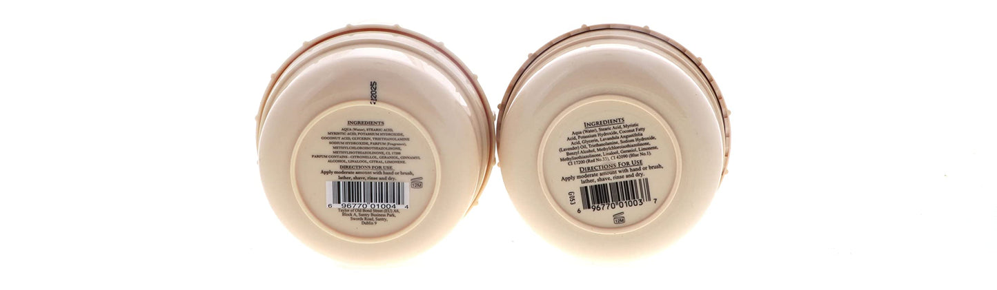Tobs Taylor of Old Bond Street Shave Cream – 2 Pack (5.3 oz each) Rose & Lavender
