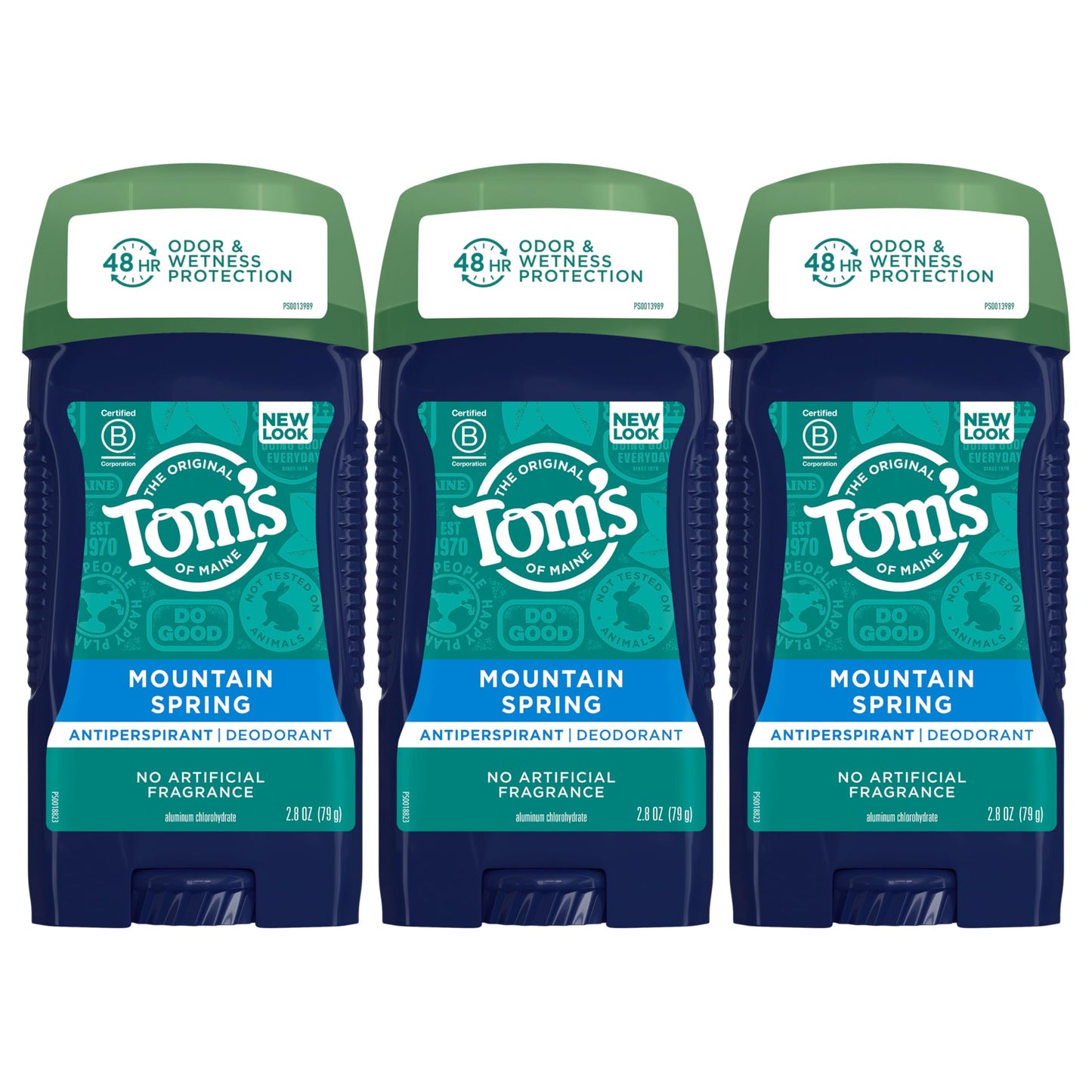 Tom's of Maine Mountain Spring Antiperspirant for Men – 3-Pack, 2.8 oz each