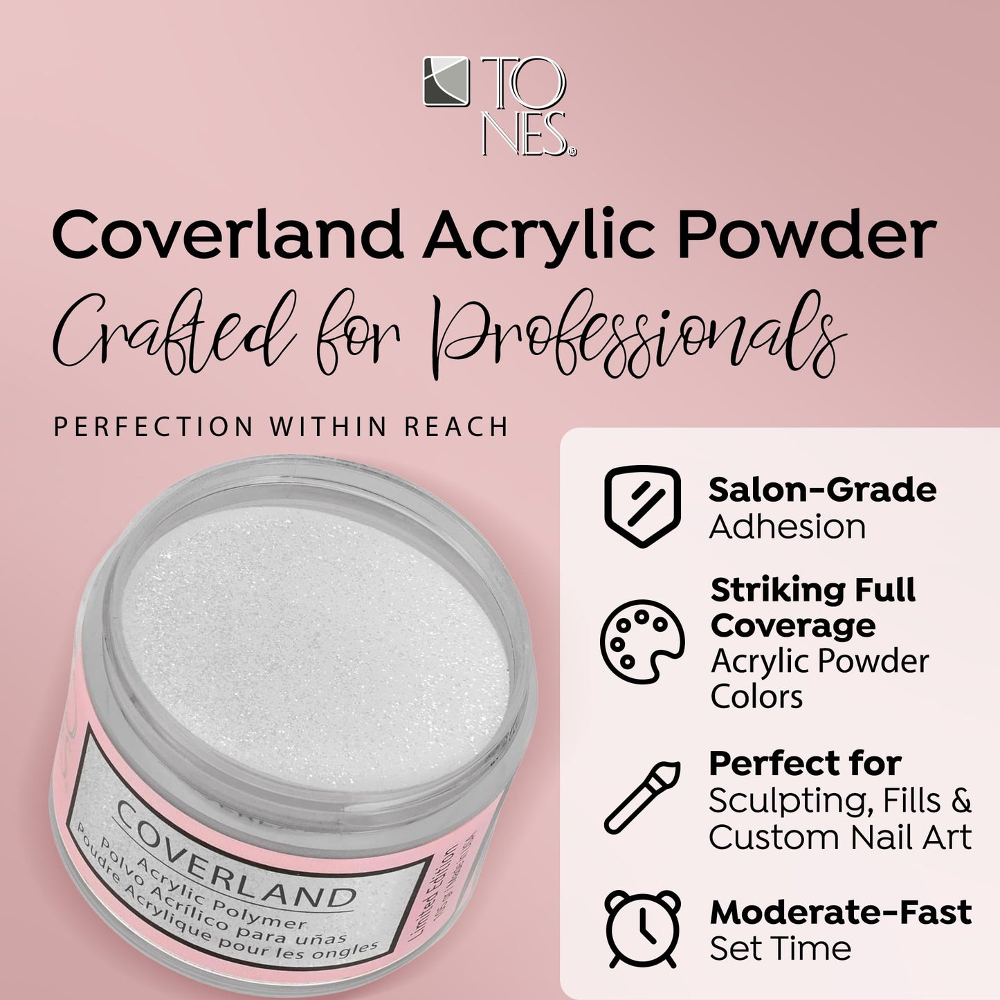 TONES Coverland Acrylic Powder 3.5oz Ice Queen – Limited Edition