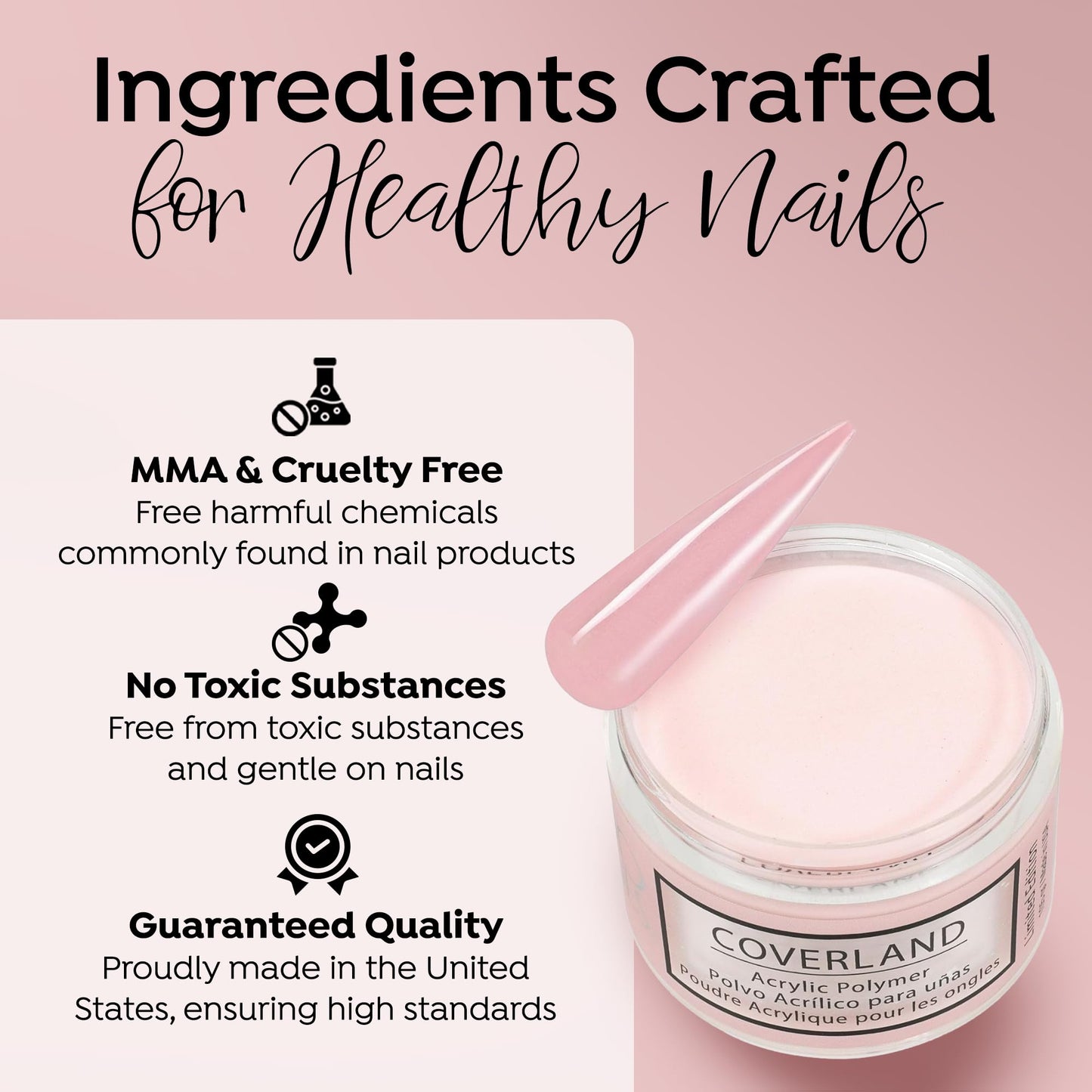 TONES Coverland Acrylic Powder 3.5oz Sweetheart – Limited Edition