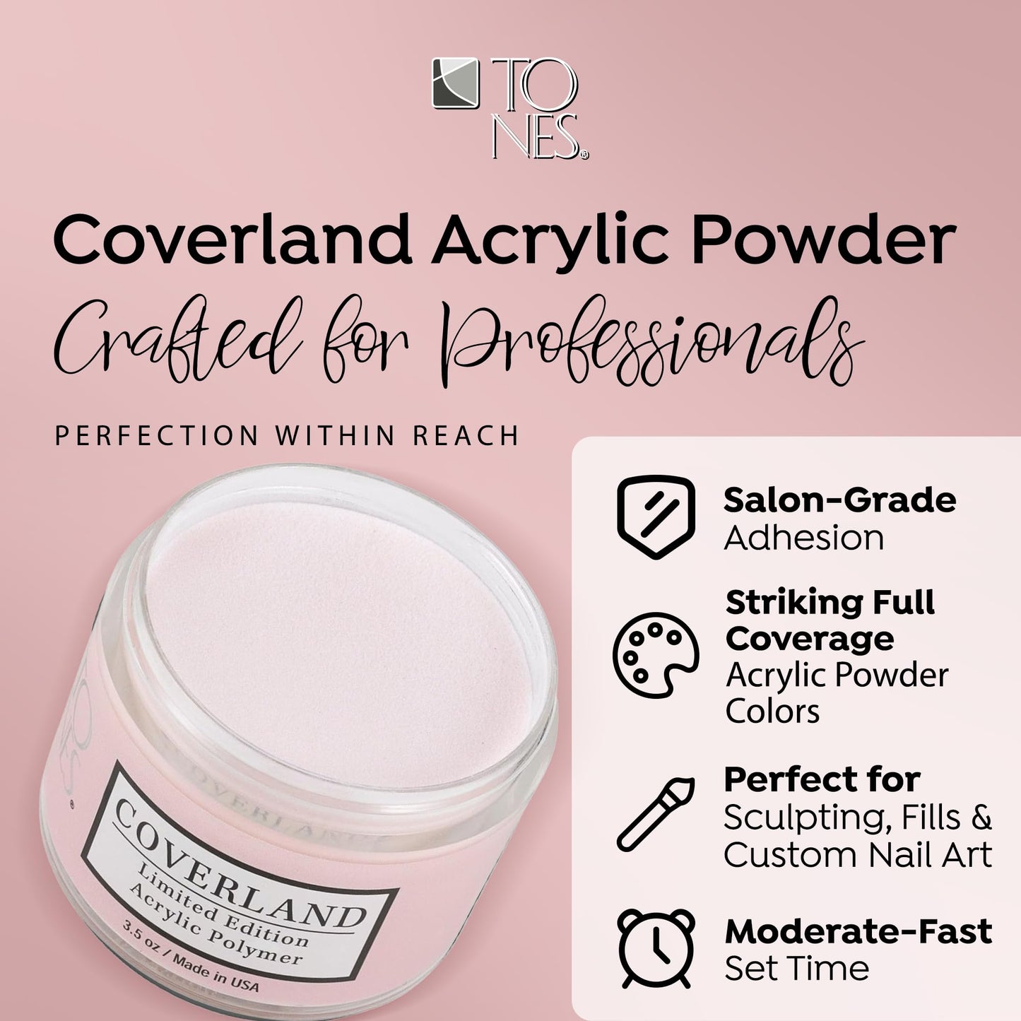 Coverland Acrylic Powder 3.5oz Tan Nude – Limited Edition | TONES