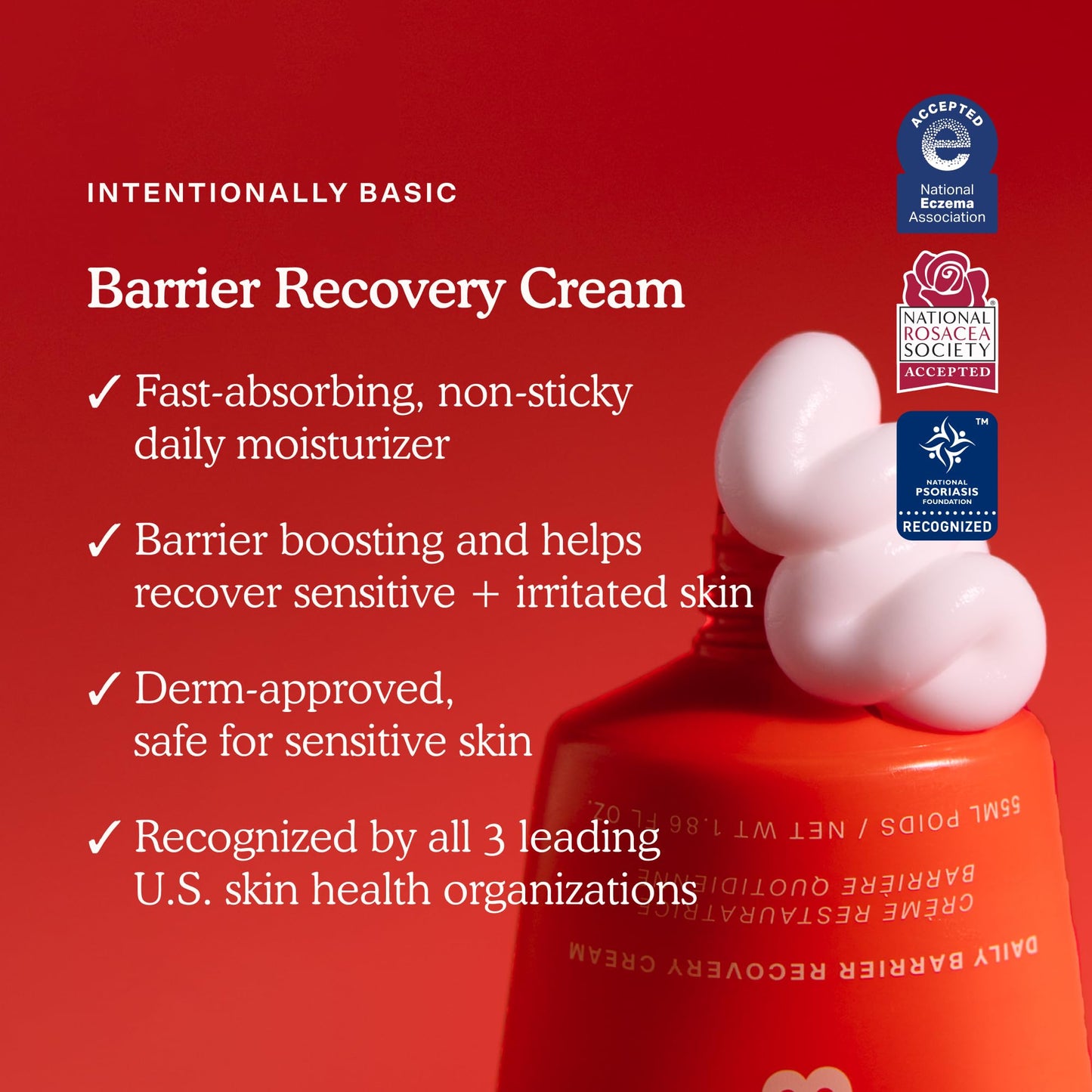 Tower 28 SOS Recovery Face Cream — Hydrating Moisturizer for Sensitive Skin with Hyaluronic Acid + Ceramides