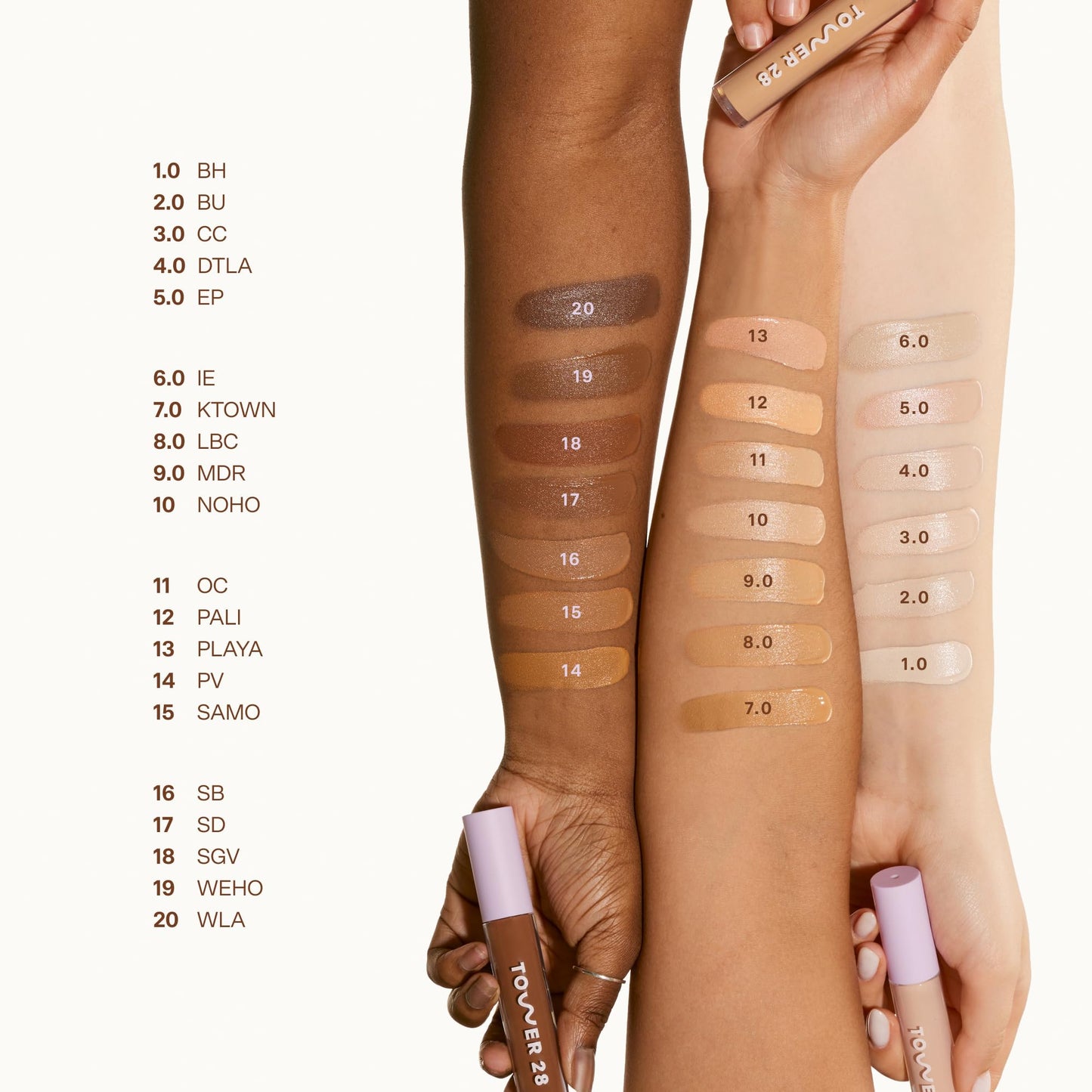 Tower 28 Swipe Serum Concealer - Hydrating Medium Coverage + Under Eye Brightener