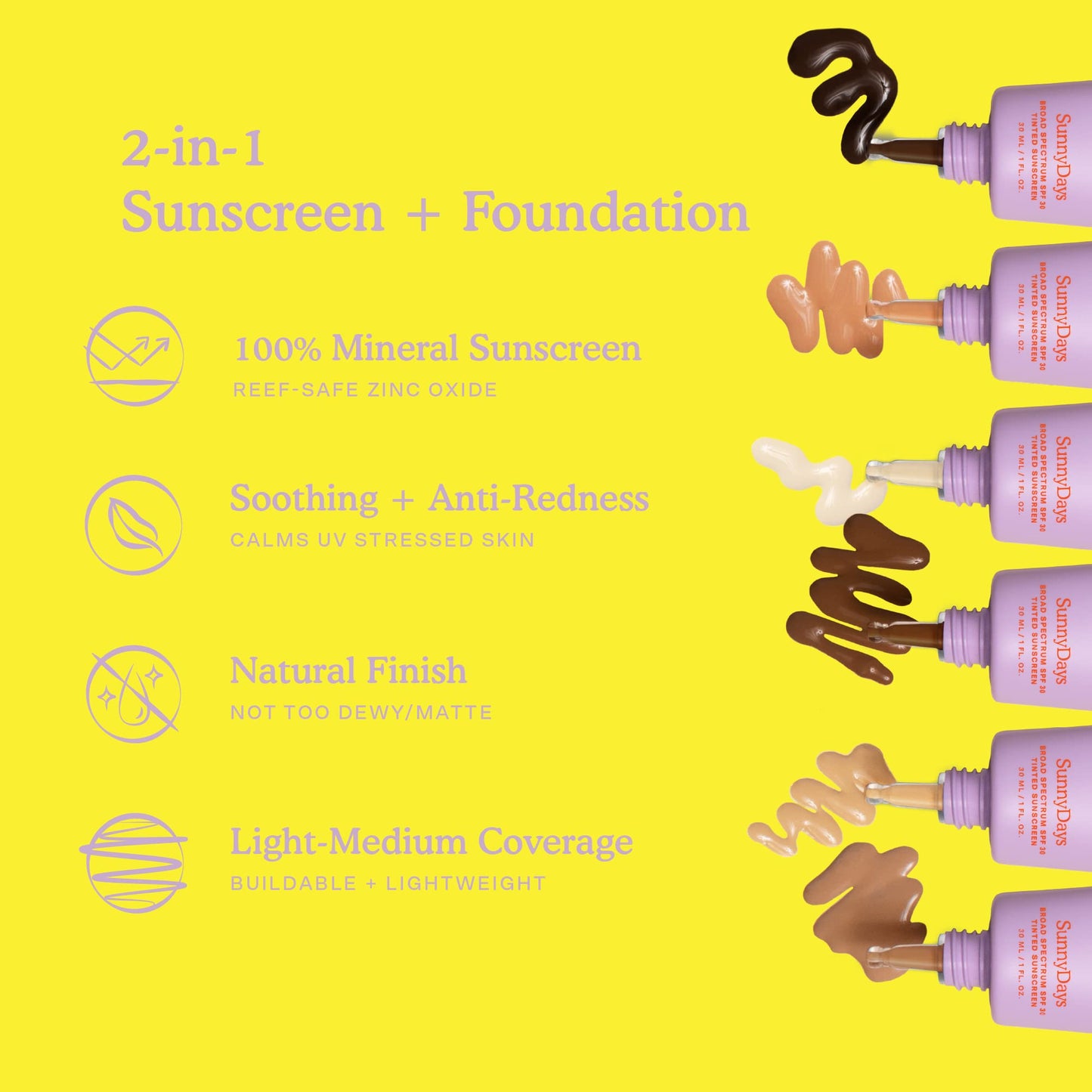 Tower 28 SunnyDays SPF 30 Tinted Moisturizer — Buildable Mineral Coverage + Sunscreen (Shade 70 Rich/Neutral)