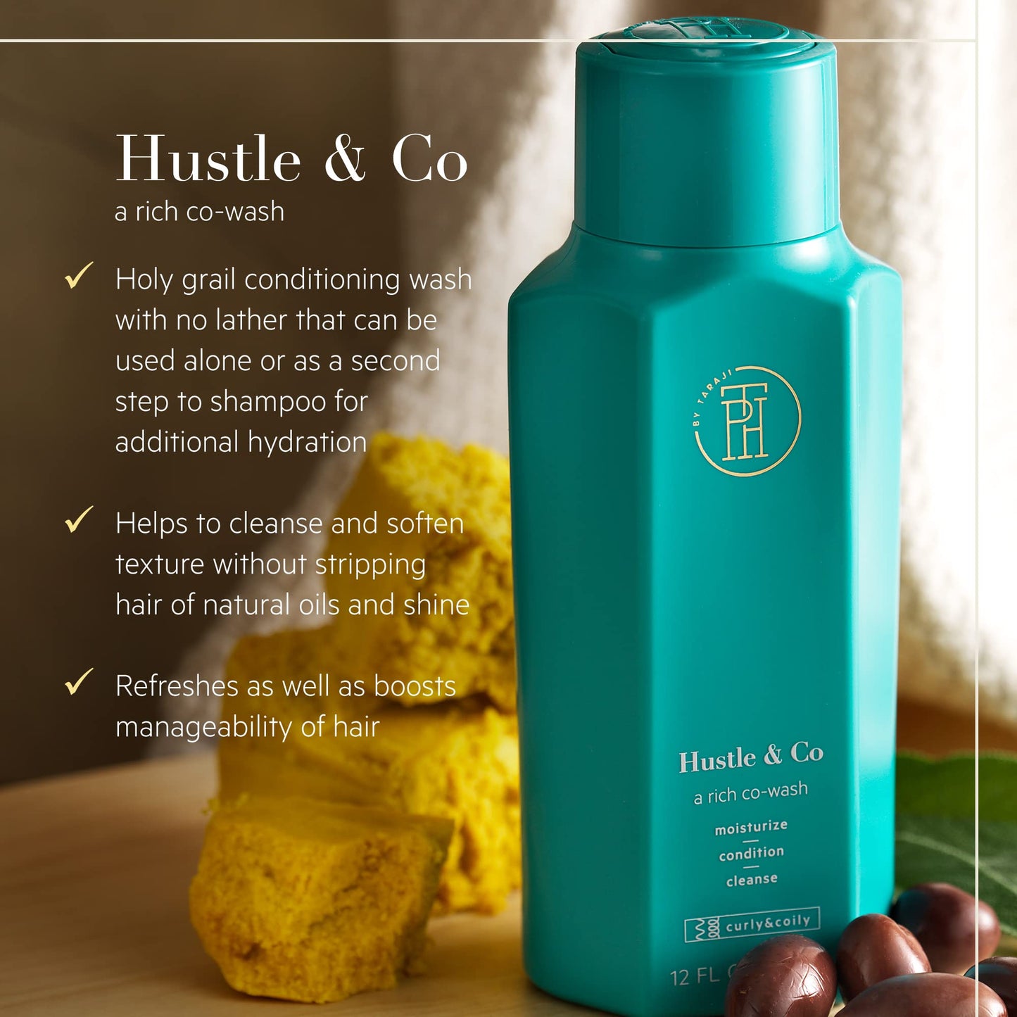 TPH by Taraji Hustle & Co Hydrating Co-Wash with Olive Oil, Shea Butter & Sage