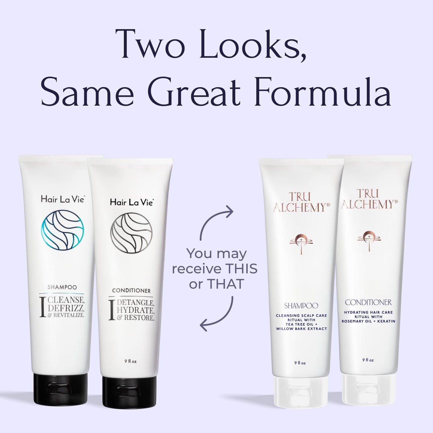 Tru Alchemy Shampoo & Conditioner – Dry, Damaged Hair Care Duo for Volume & Hydration (9 fl oz)