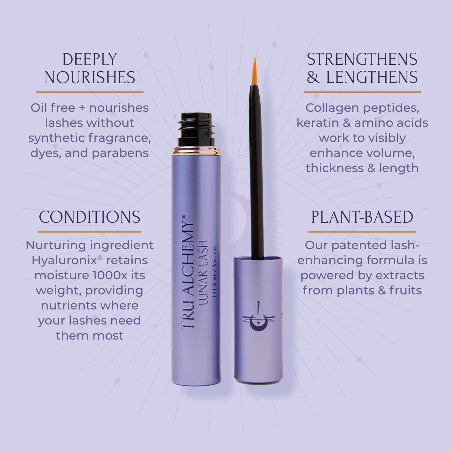 Tru Alchemy Lash Boost Serum – Lash Lengthening & Volumizing Serum with Keratin, Collagen & Hyaluronic Acid (3ml)