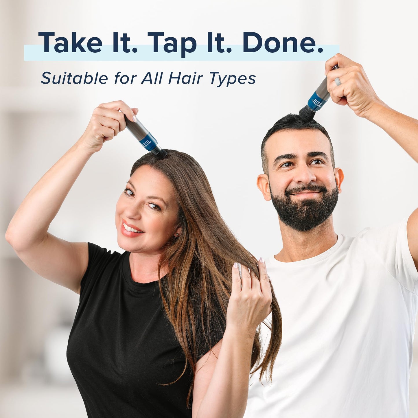 TRUHAIR Color Fibers Root Coverage & Density Booster | Quick-Apply Touch Up Hair Color | 11 Shades Available (Blonde)