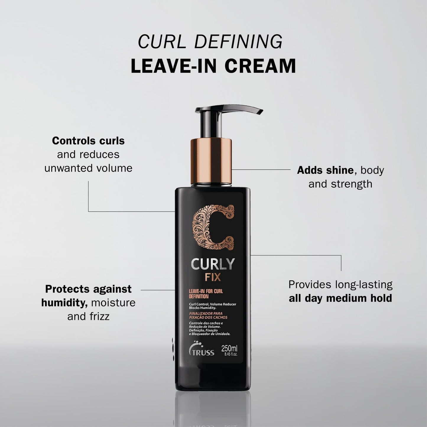 Truss Curly Fix - Leave-In Curl Defining Cream | Medium Hold, Frizz Control, All-Day Definition
