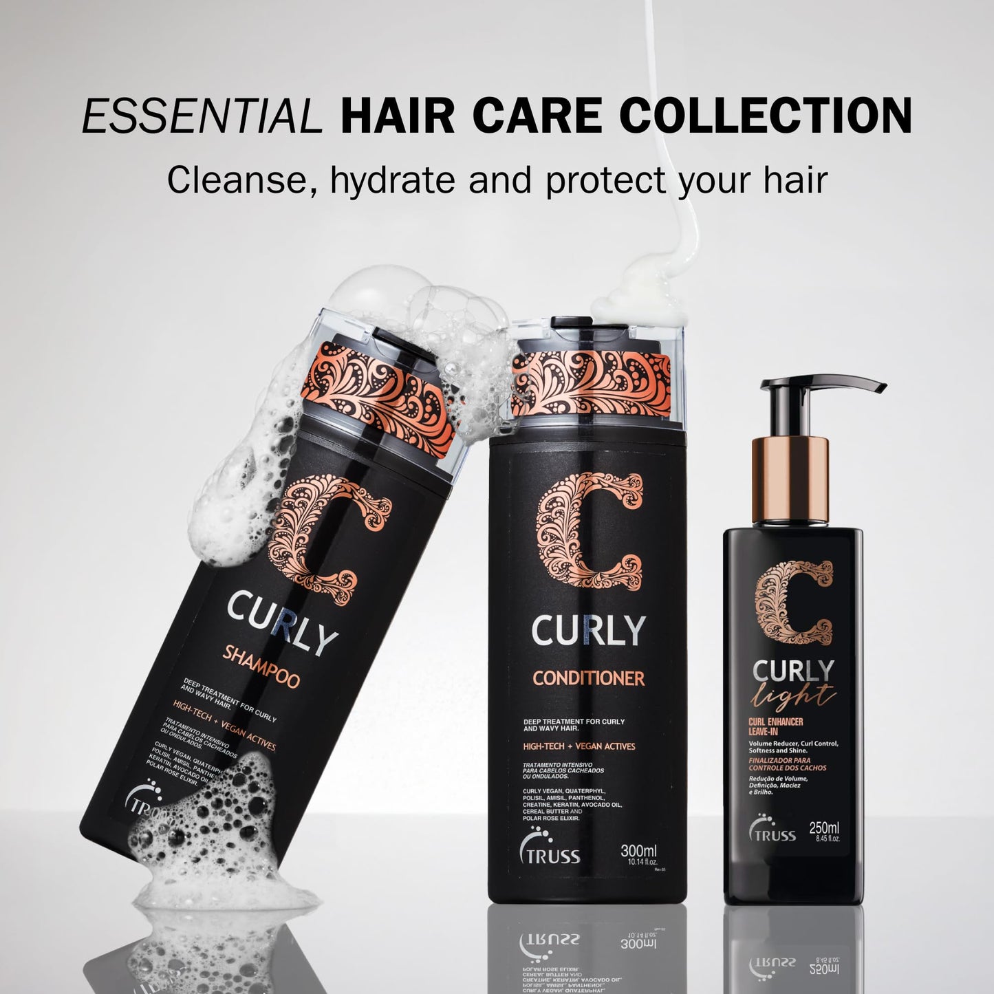 TRUSS Curly Hair Conditioner – Lightweight Smoothing for Defined, Frizz-Controlled Curls (10.14 oz)