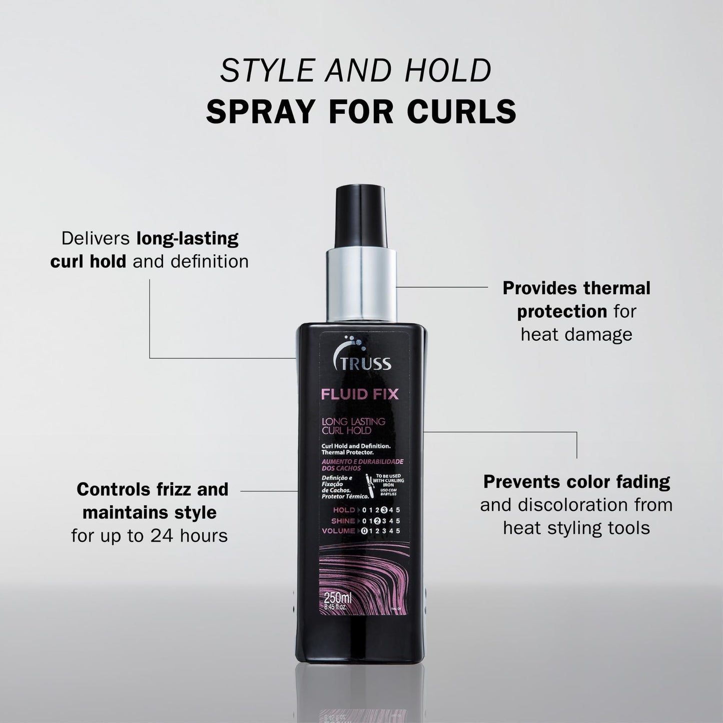 TRUSS Fluid Fix – Long-Lasting Curl Definition & Heat Protectant Spray