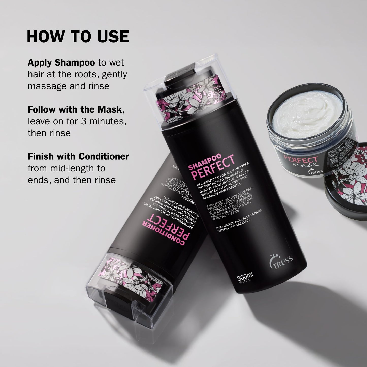 TRUSS Moisturizing Shampoo for Damaged Hair | Gentle Cleanse, Frizz Control & Color Protection