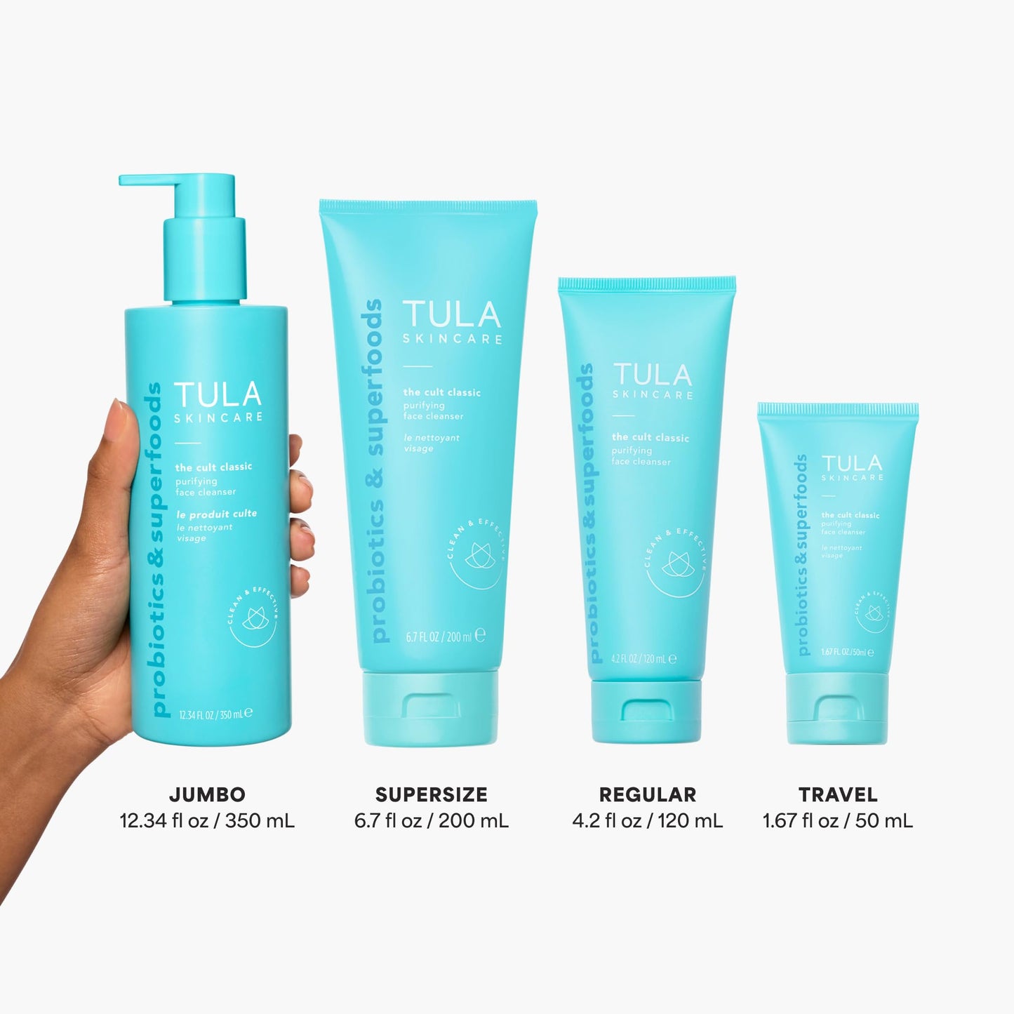 TULA Purifying Face Cleanser – Gentle Gel Cleanser, Makeup Remover, Hydrating (4.2 oz)