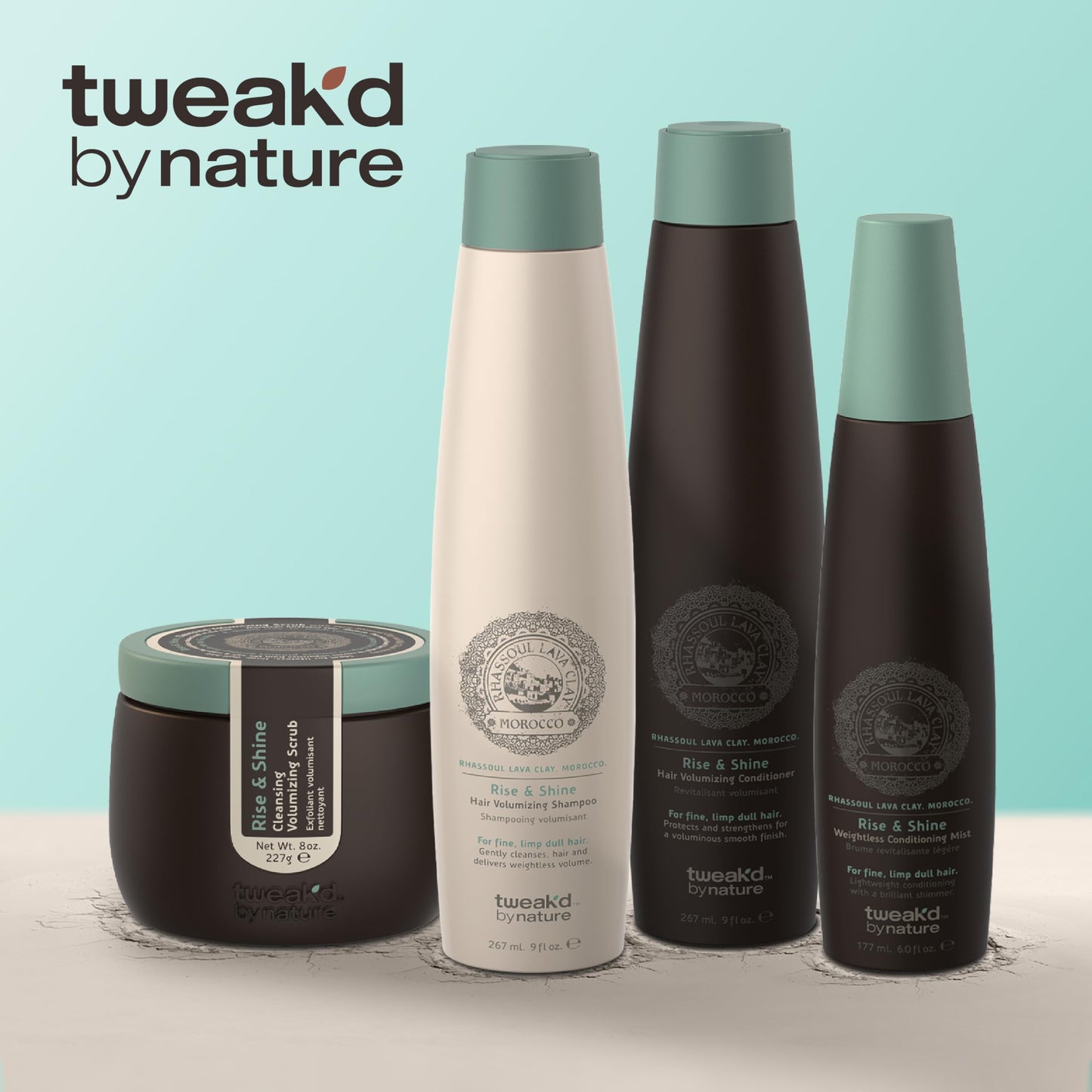 Tweak’d by Nature Rise & Shine Cleansing Volumizing Hair Scrub for Scalp Treatment – Sulfate Free, Paraben Free, 16 oz