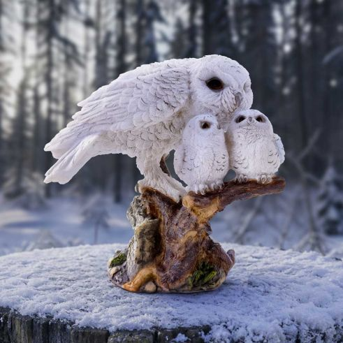 Nest of Love Owl Family Figurine
