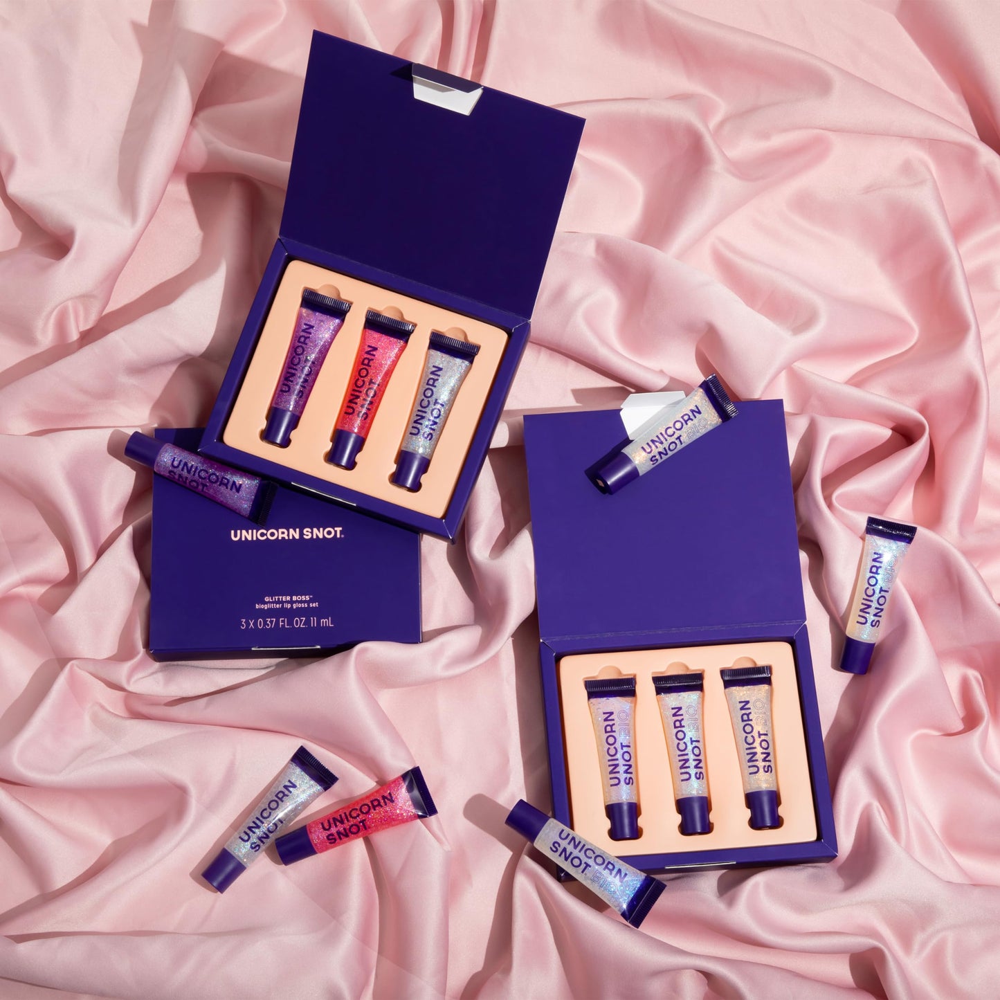 Unicorn Snot Plant-Based Glitter Lip Gloss Gift Set – 3-Pack, Vegan & Cruelty-Free