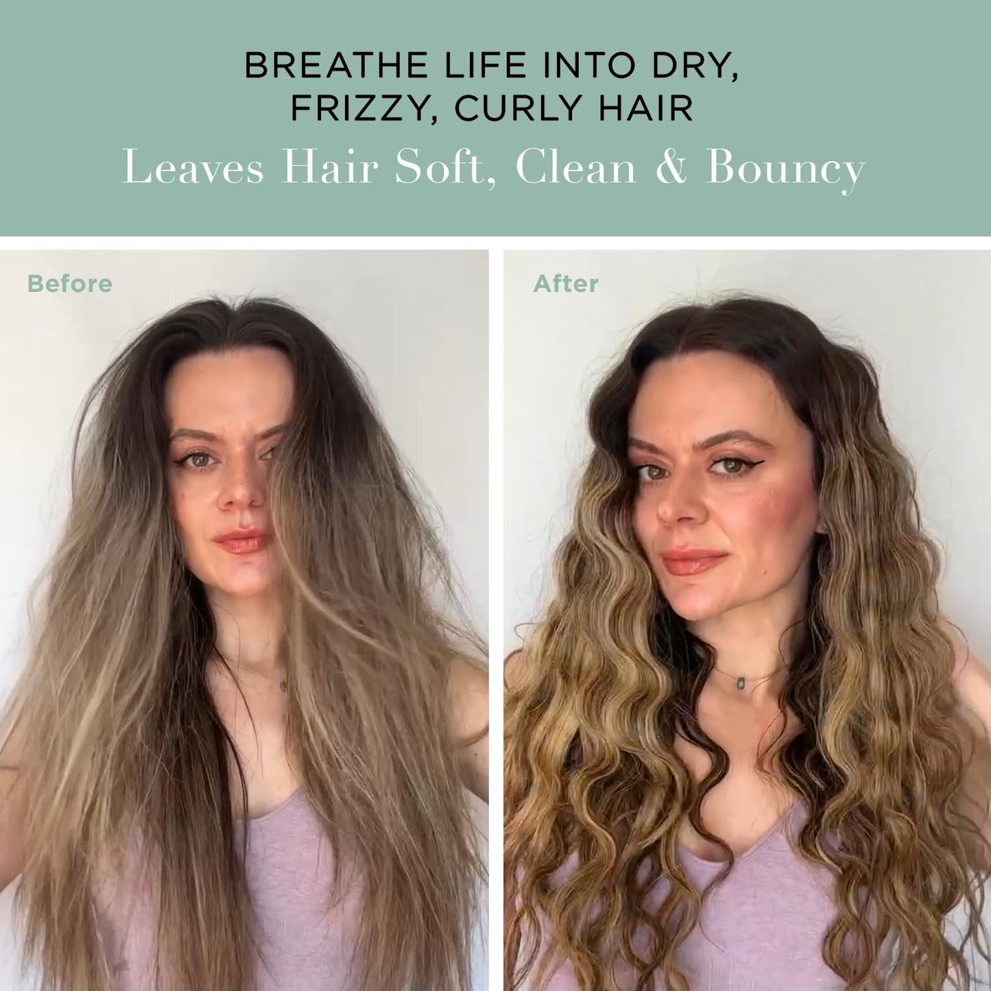 Unwash Bio-Cleansing Conditioner - Gentle Hydrating Co-Wash for Curly & Dry Hair | Sulfate & Paraben Free | 13.5 oz