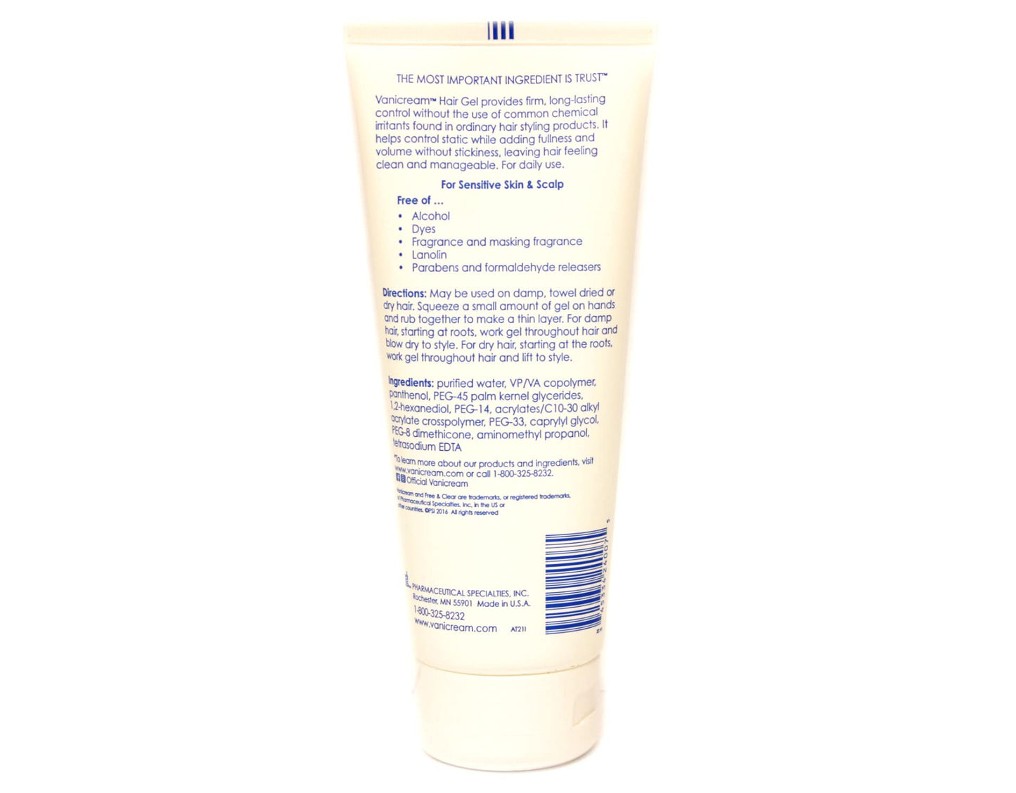 Vanicream Hair Styling Gel, 7 oz (Pack of 4) – Fragrance-Free, Alcohol-Free Gentle Hold