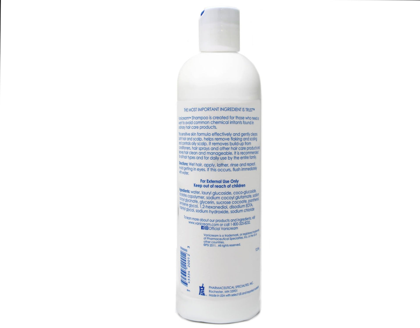 Vanicream Shampoo for Sensitive Skin – Pack of 2 (12 oz) | Fragrance-Free & Gentle